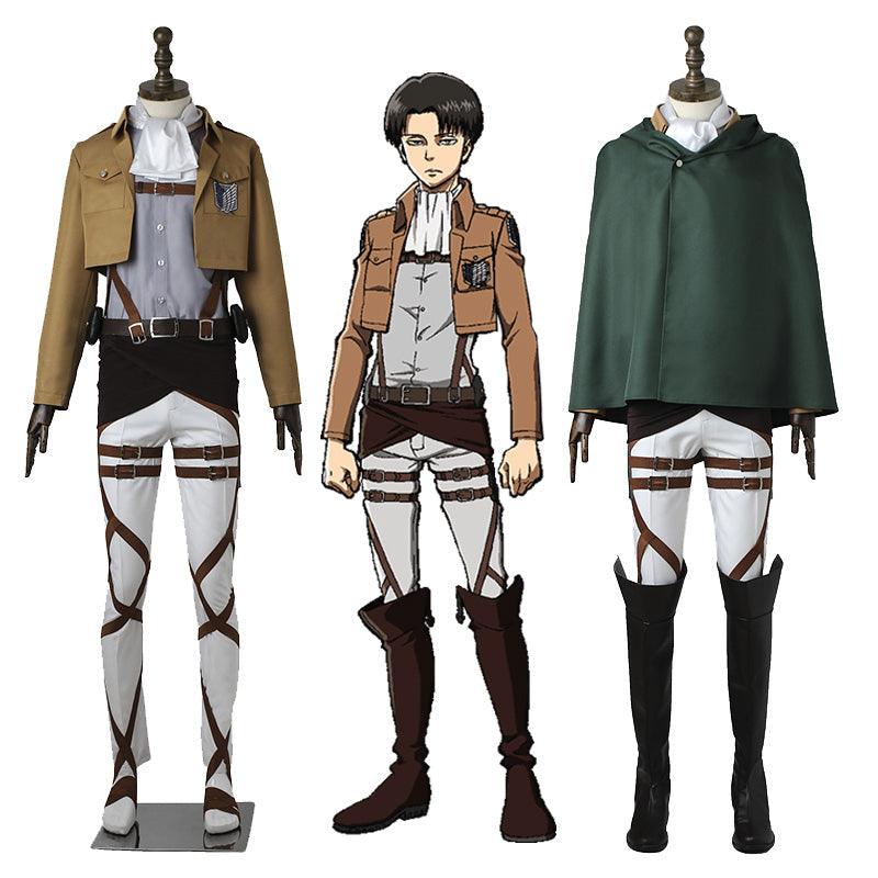 Attack on Titan Levi Ackerman Survey Corps Uniform Set Cosplay Costume