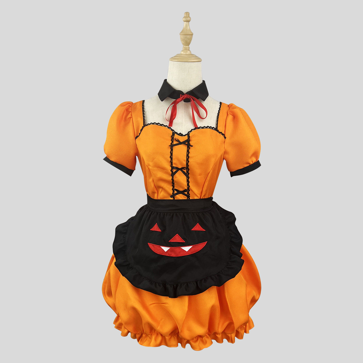 Halloween Pumpkin Plus Size Maid Outfit Dress Cosplay Costume