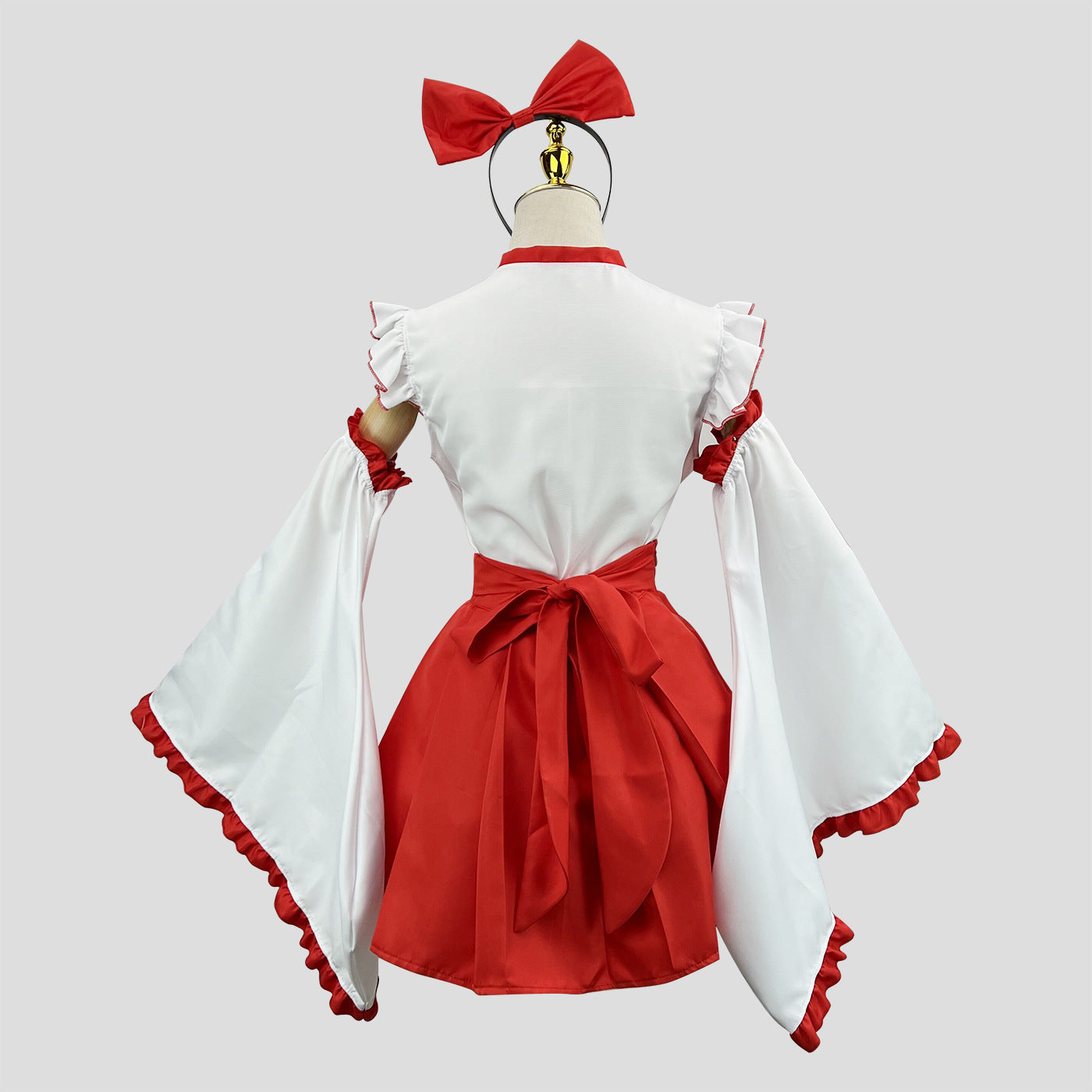 Japanese Dance Shrine Plus Maid Outfit Red Skirt Cosplay Costume