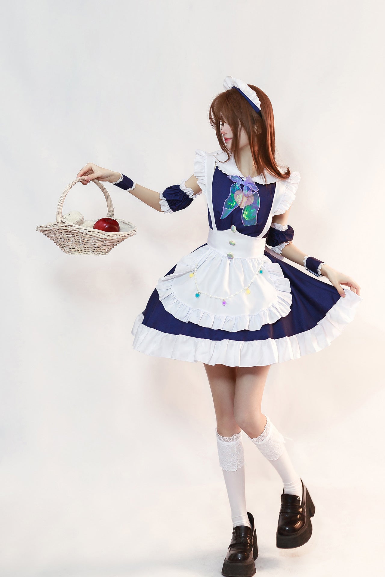 Cute Bow Maid Outfit Crossdresser Plus Dress Cosplay Costume