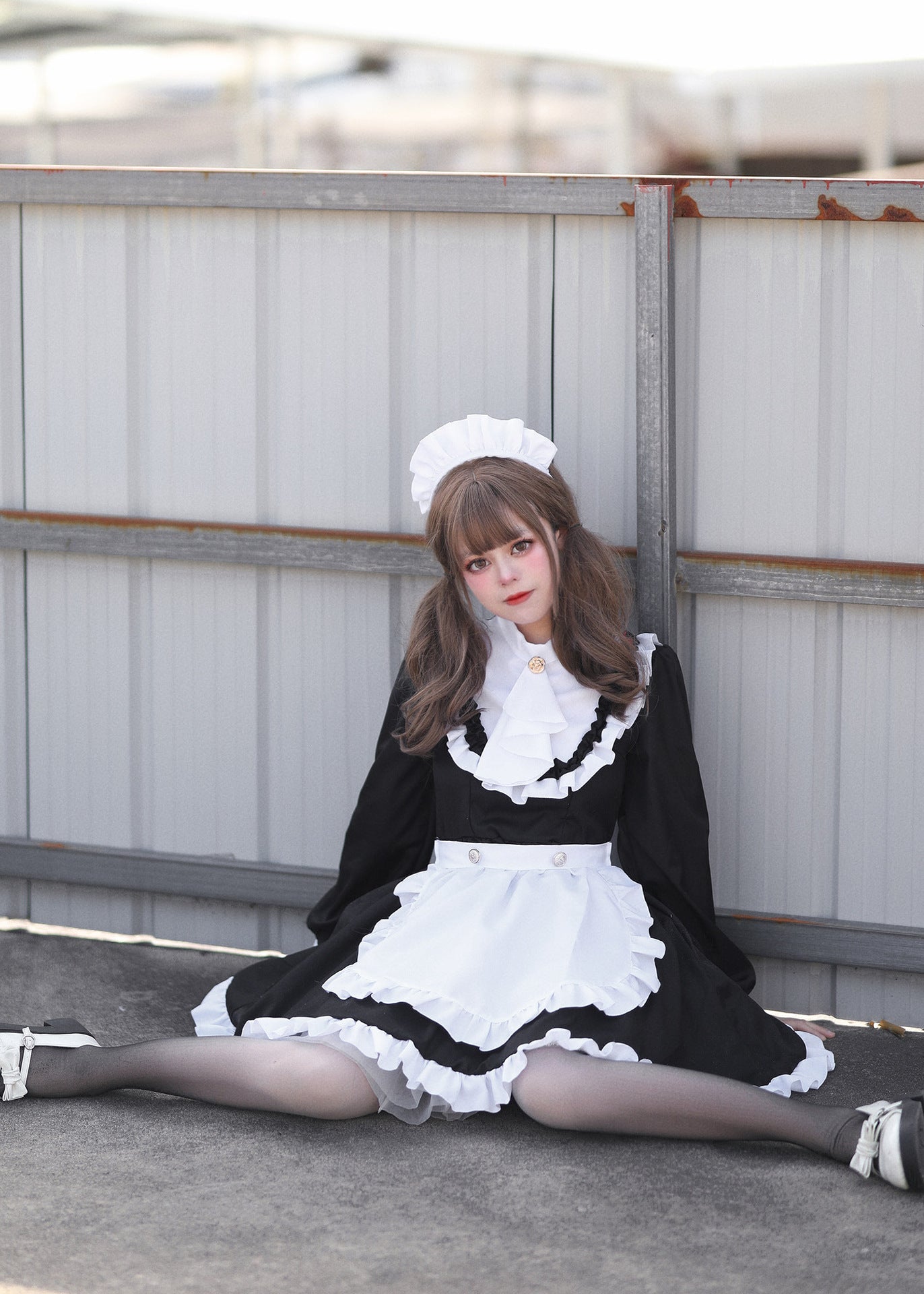 Luxury British Long Sleeves Maid Outfit Plus Cosplay Costume