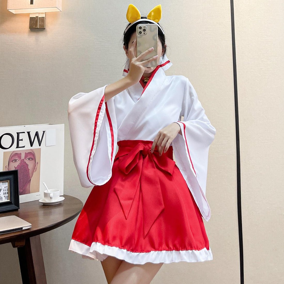Inu Boku Secret Service Shirakiin Ririchiyo Kimono Maid Outfit Costume