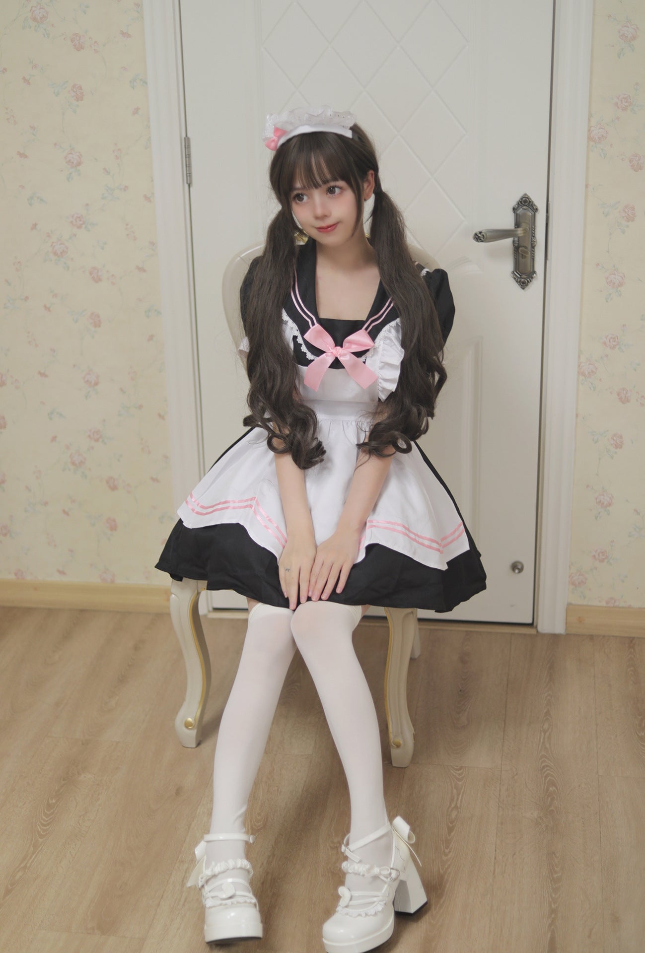 High School JK Uniform Sailor Collar Maid Outfit Cosplay Costume