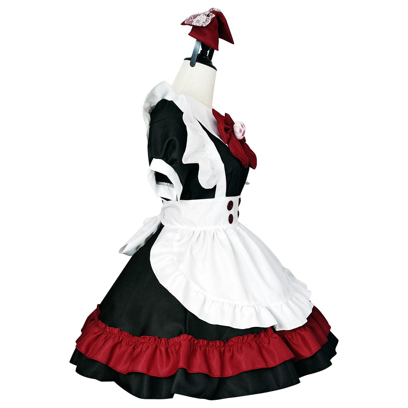 Halloween Vampire Devil Red Maid Outfit Dress Fancy Cosplay Costume