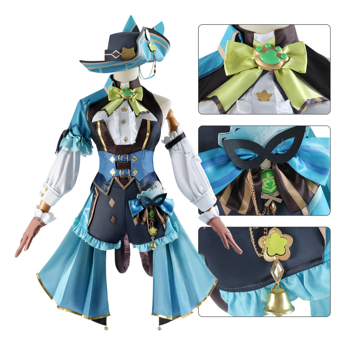 Genshin Impact Kirara Phantom Ranger Fullset Cosplay Costumes