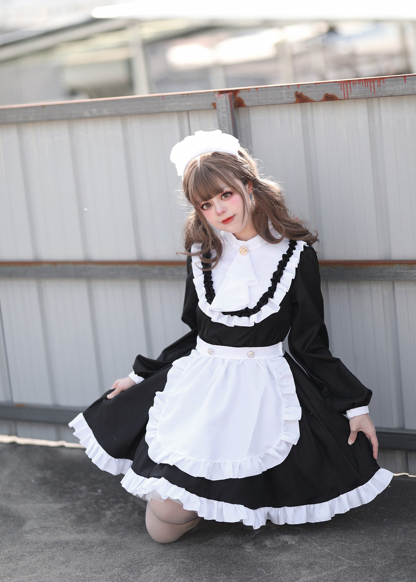 Luxury British Long Sleeves Maid Outfit Plus Cosplay Costume
