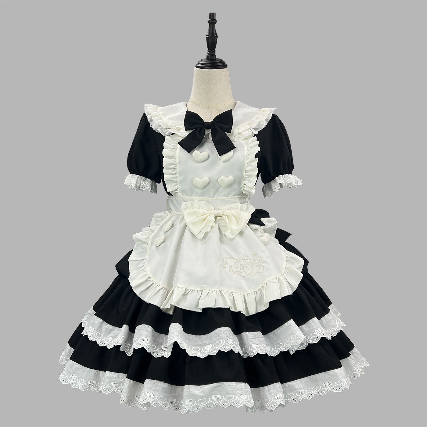 Sweet Princess Bow Maid Outfit Plus Lolita Dress Cosplay Costume