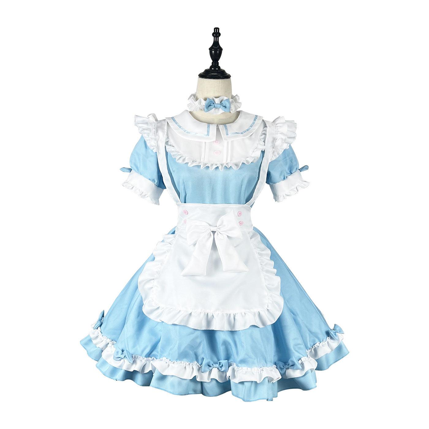 Light Blue Alice Maid Outfit Dress Fancy Plus Size Cosplay Costume