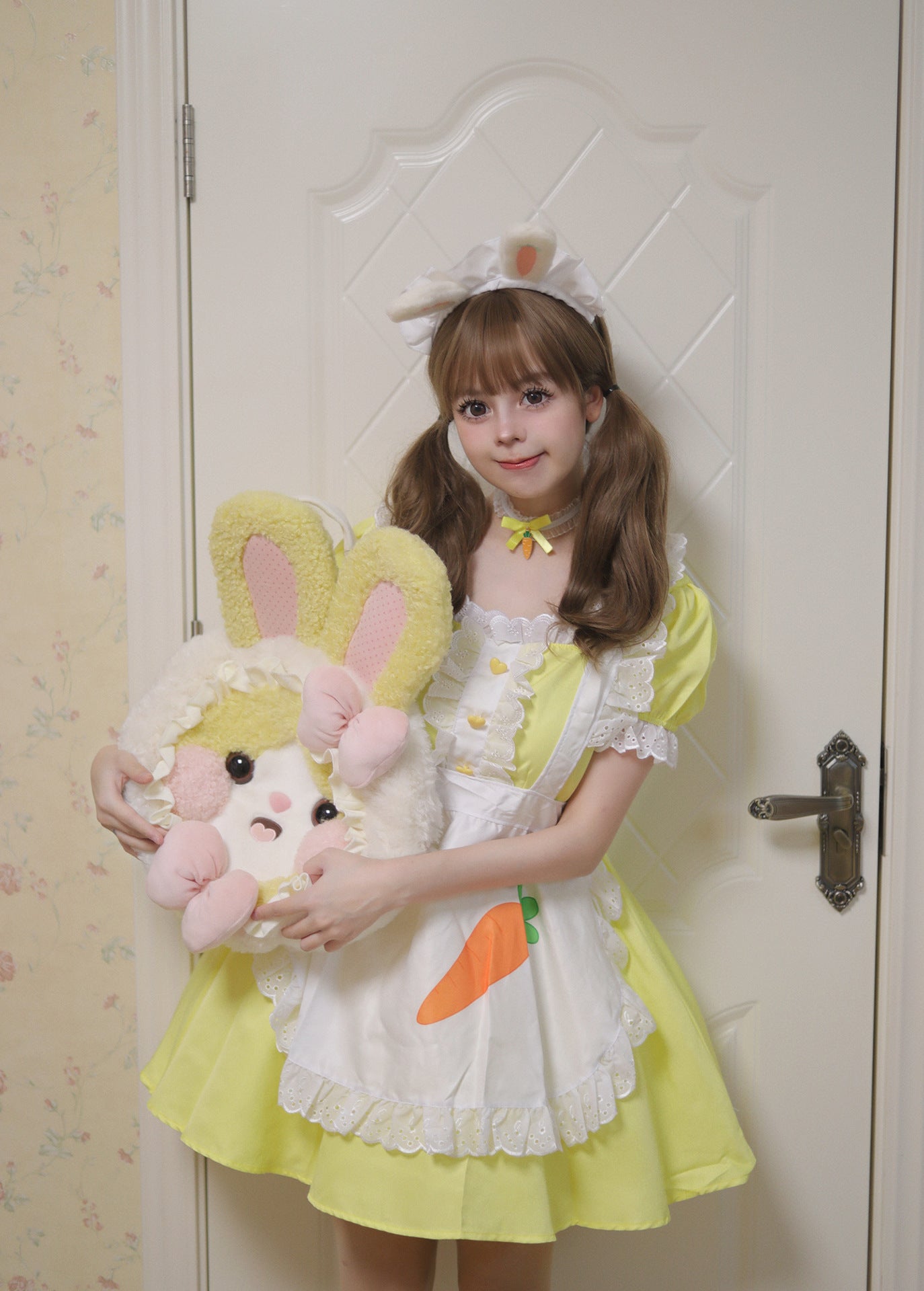 Carrot Bunny Maid Outfit Crossdresser Plus Dress Cosplay Costume