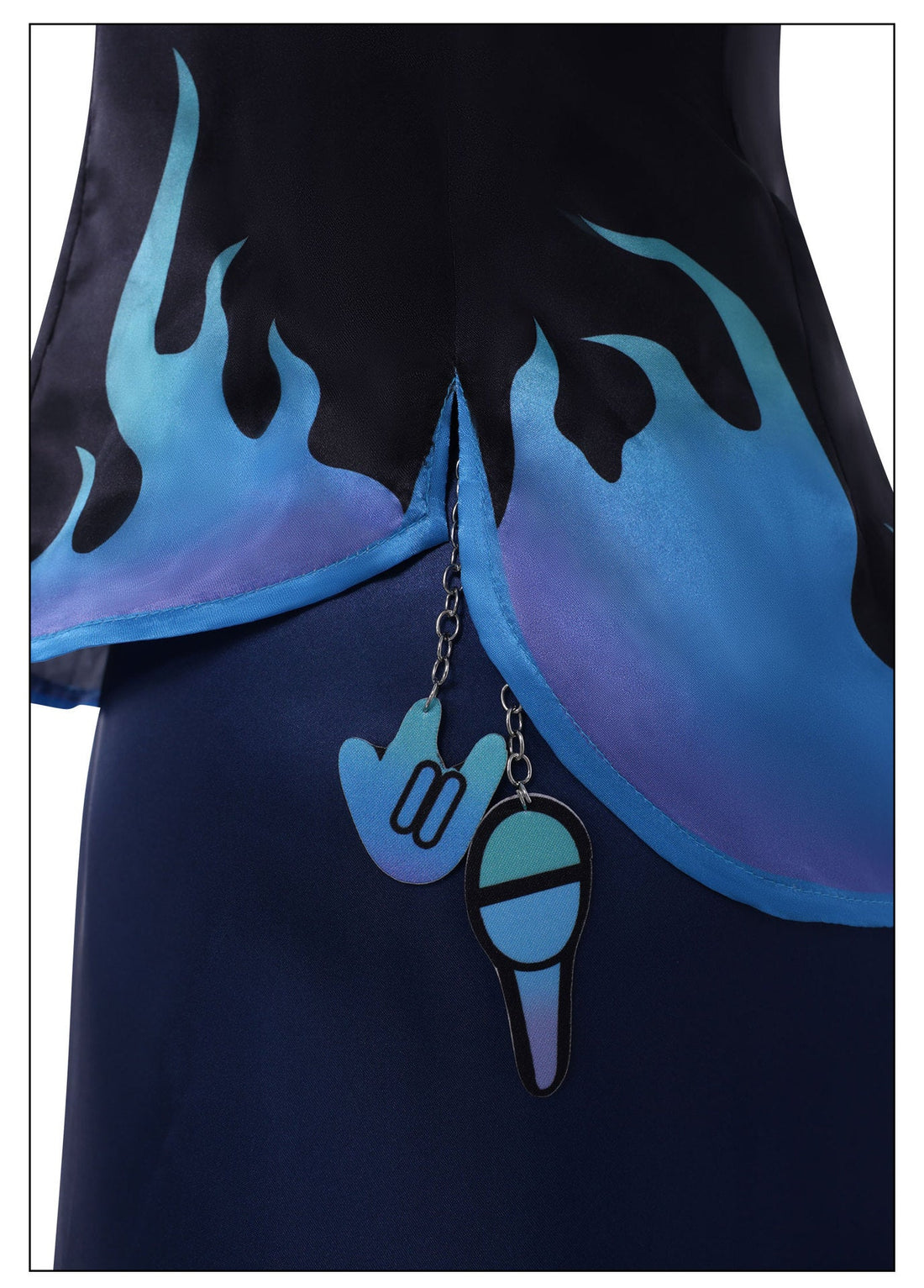 Identity V Antiquarian Qi Shiyi Blue Flame Cheongsam Cosplay Costumes