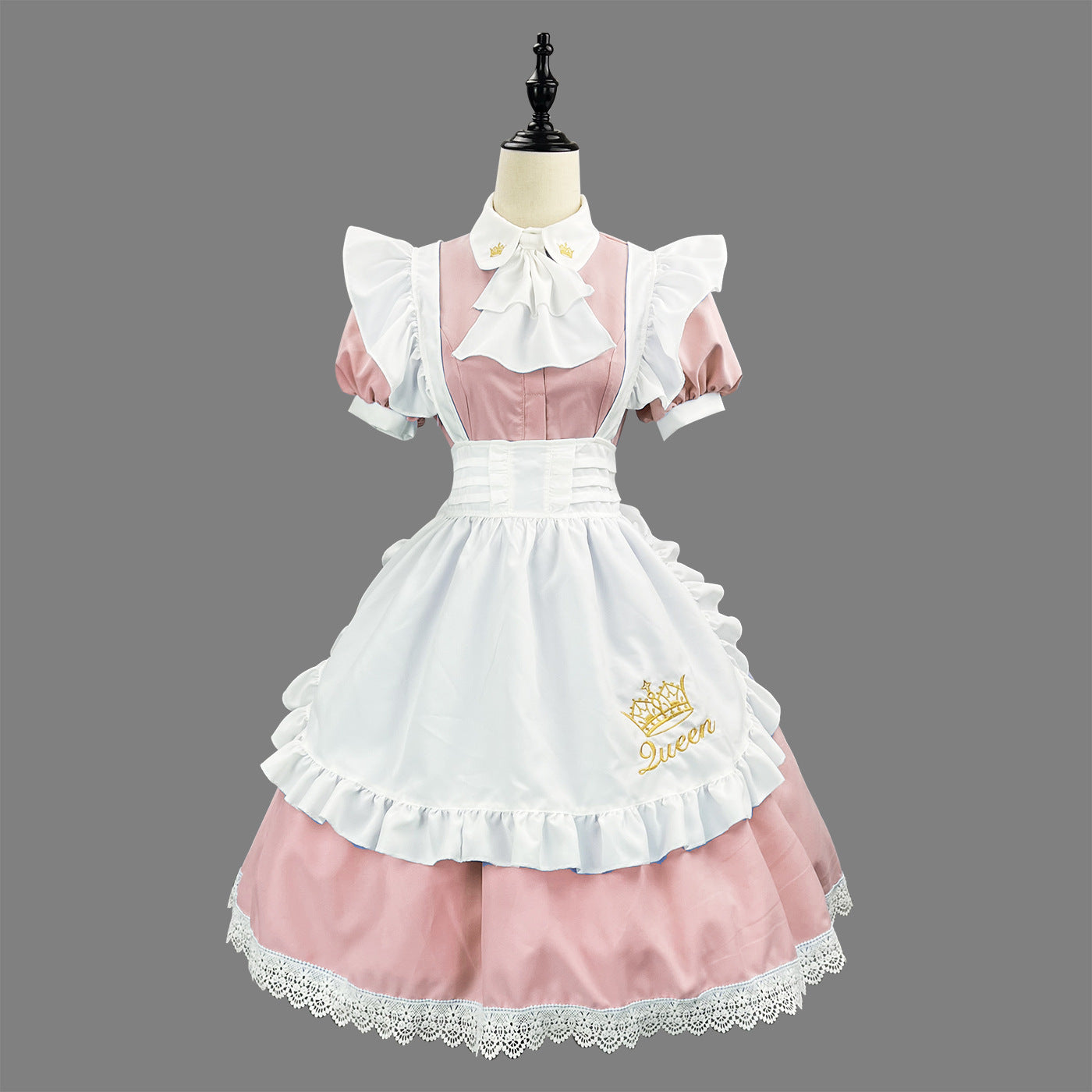 Queen Crown British Maid Outfit Long Dress Plus Cosplay Costume