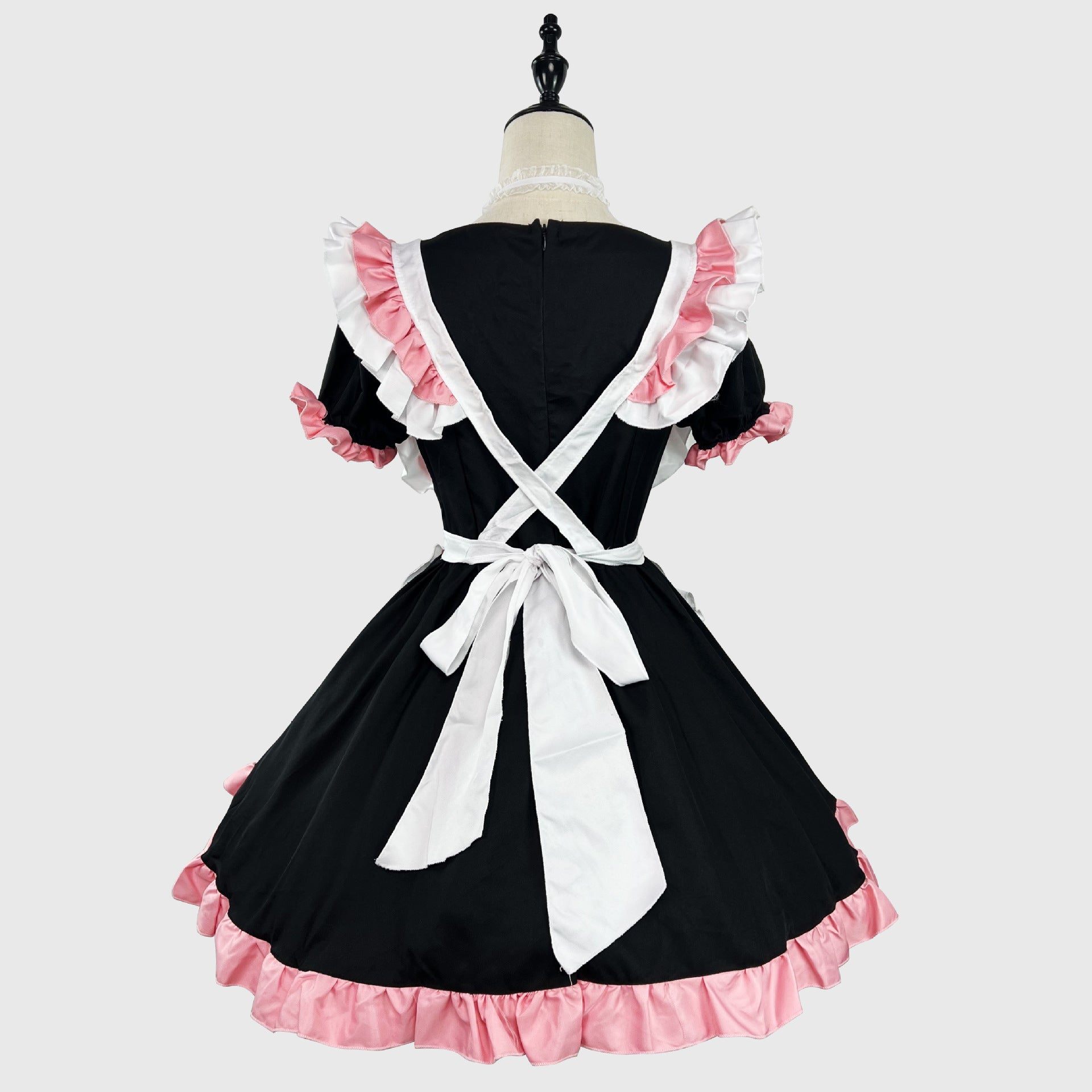 Cute Kuromi Original Maid Outfit Pink Black Plus Cosplay Costume