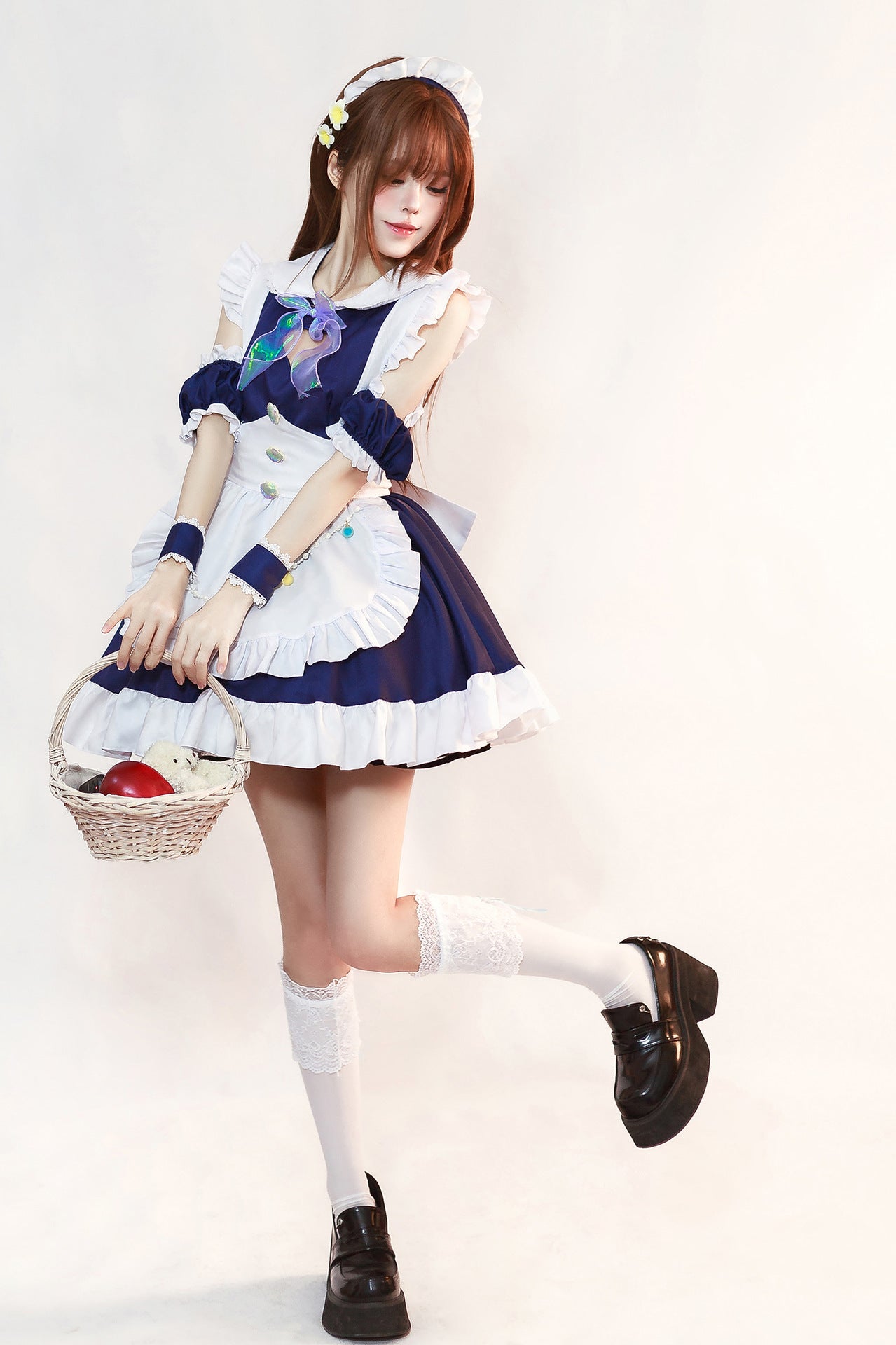 Cute Bow Maid Outfit Crossdresser Plus Dress Cosplay Costume