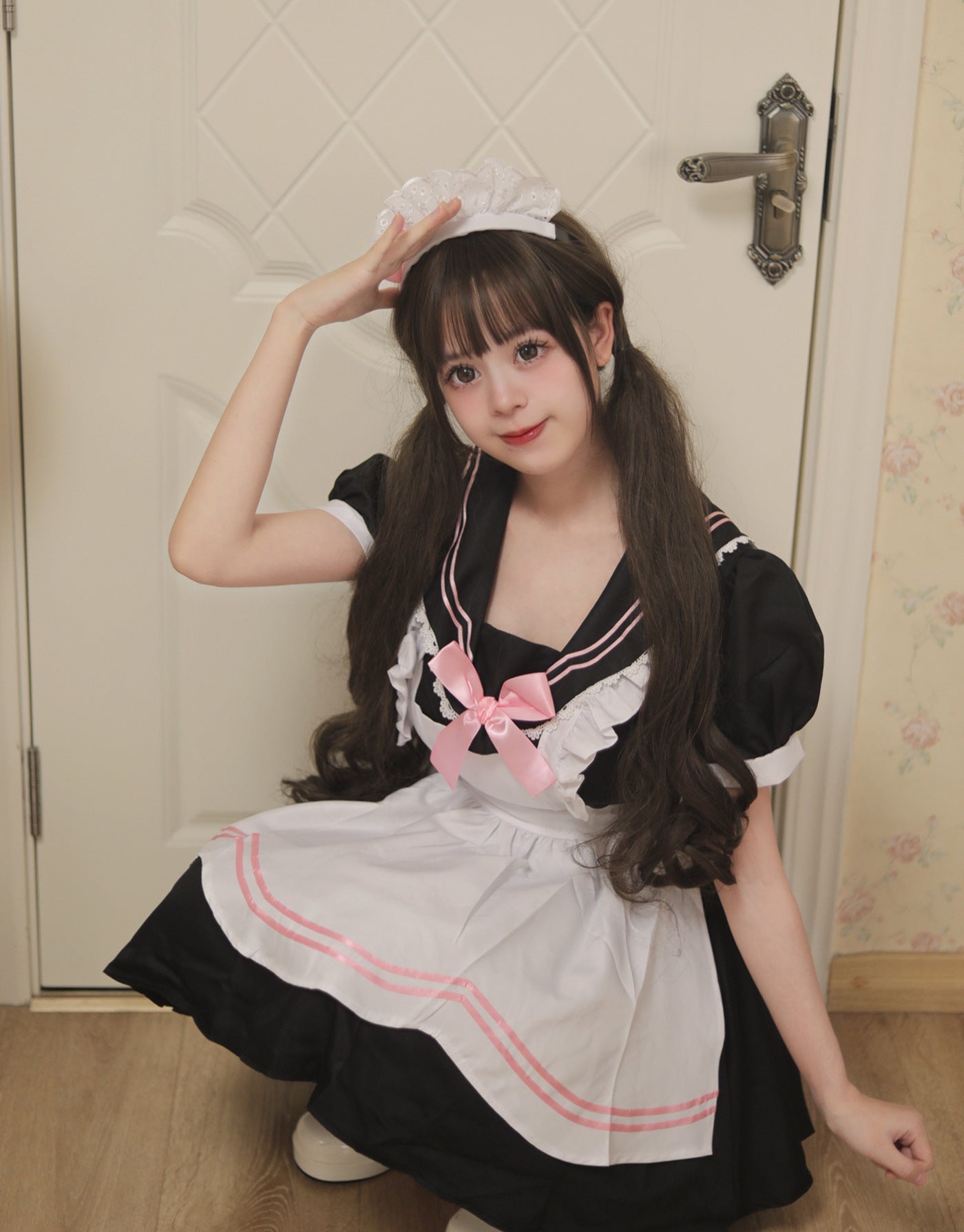 High School JK Uniform Sailor Collar Maid Outfit Cosplay Costume