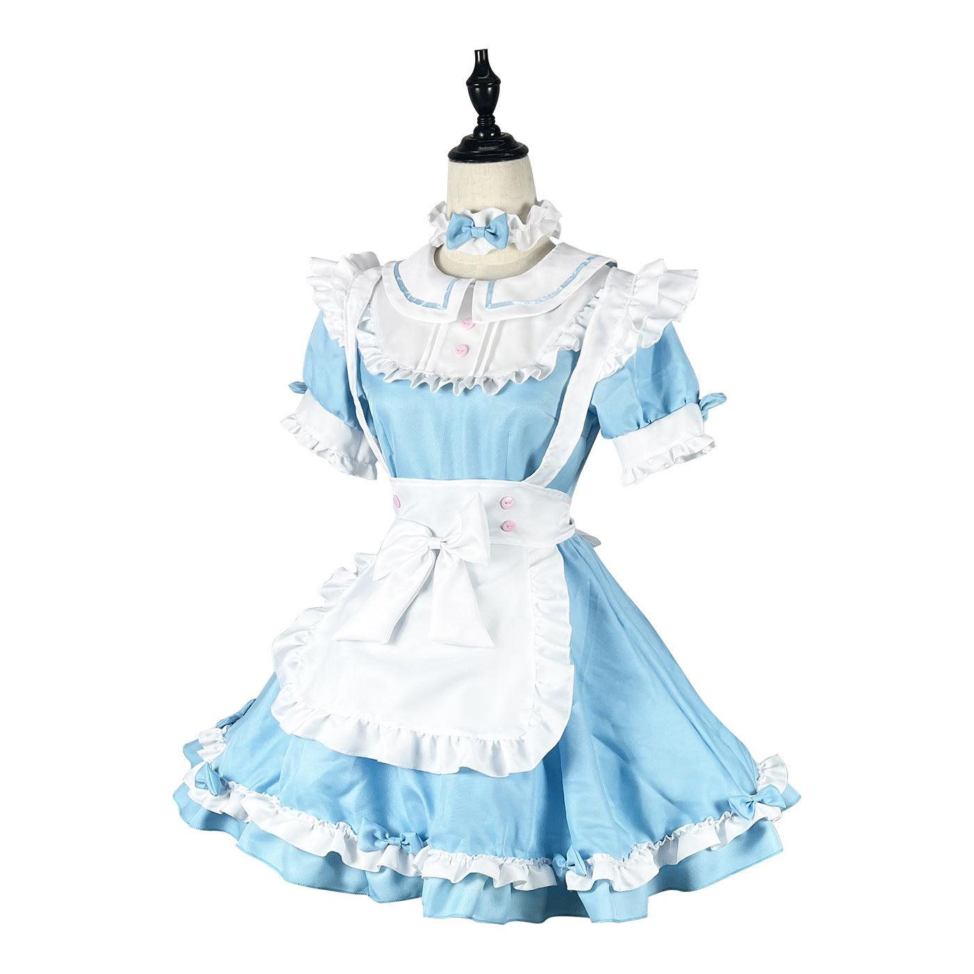 Light Blue Alice Maid Outfit Dress Fancy Plus Size Cosplay Costume
