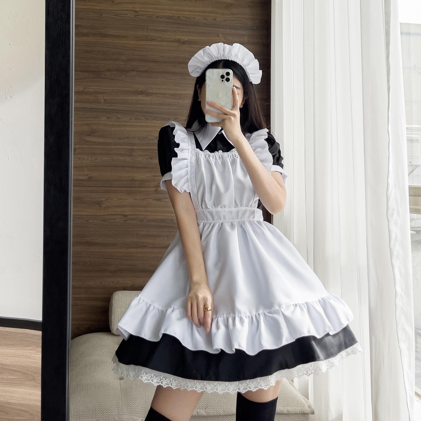 Coffee Waitress Plus Size Maid Outfit Dress Fancy Cosplay Costume
