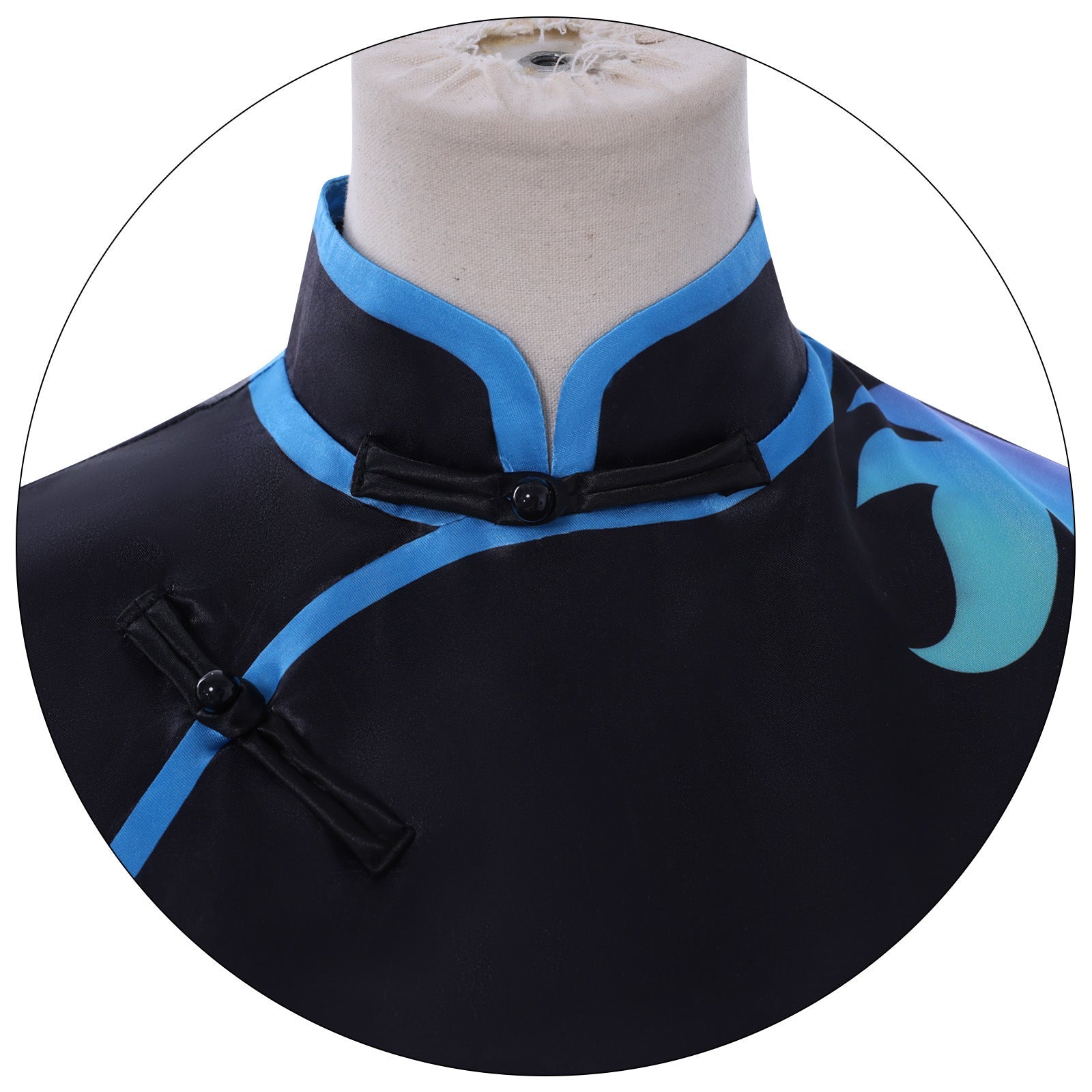 Identity V Antiquarian Qi Shiyi Blue Flame Cheongsam Cosplay Costumes
