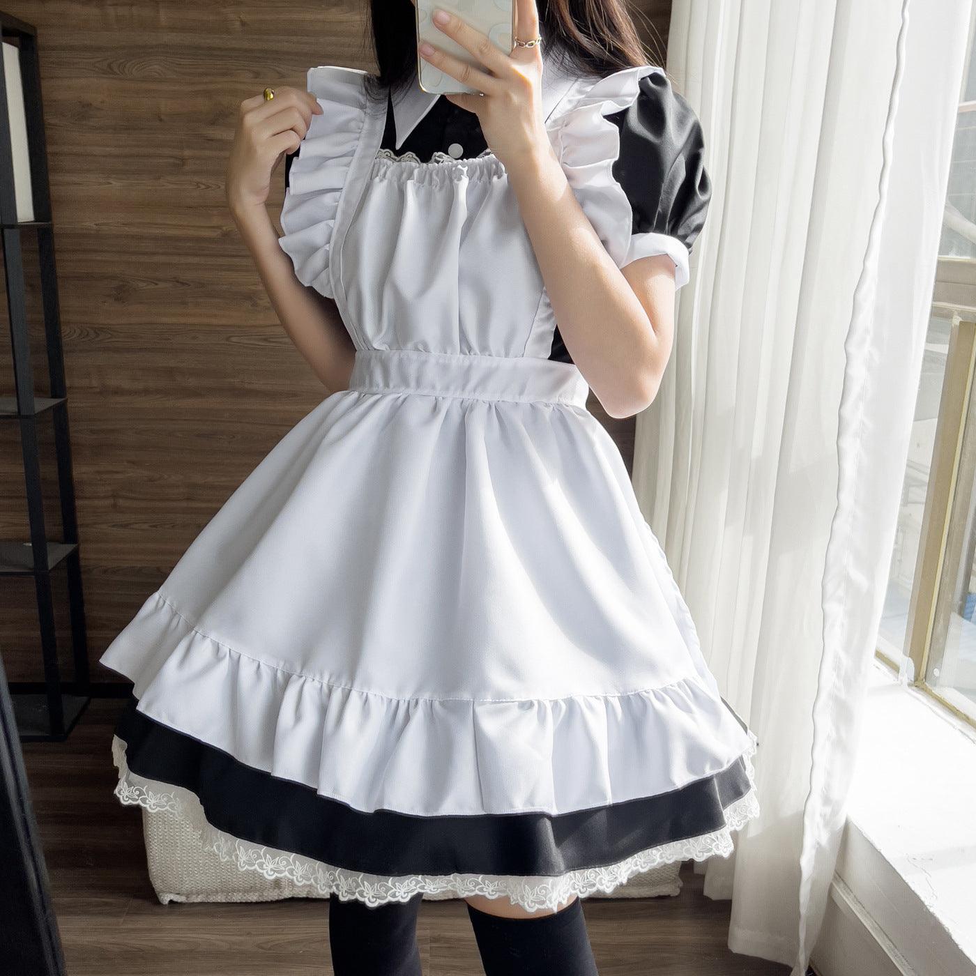 Coffee Waitress Plus Size Maid Outfit Dress Fancy Cosplay Costume