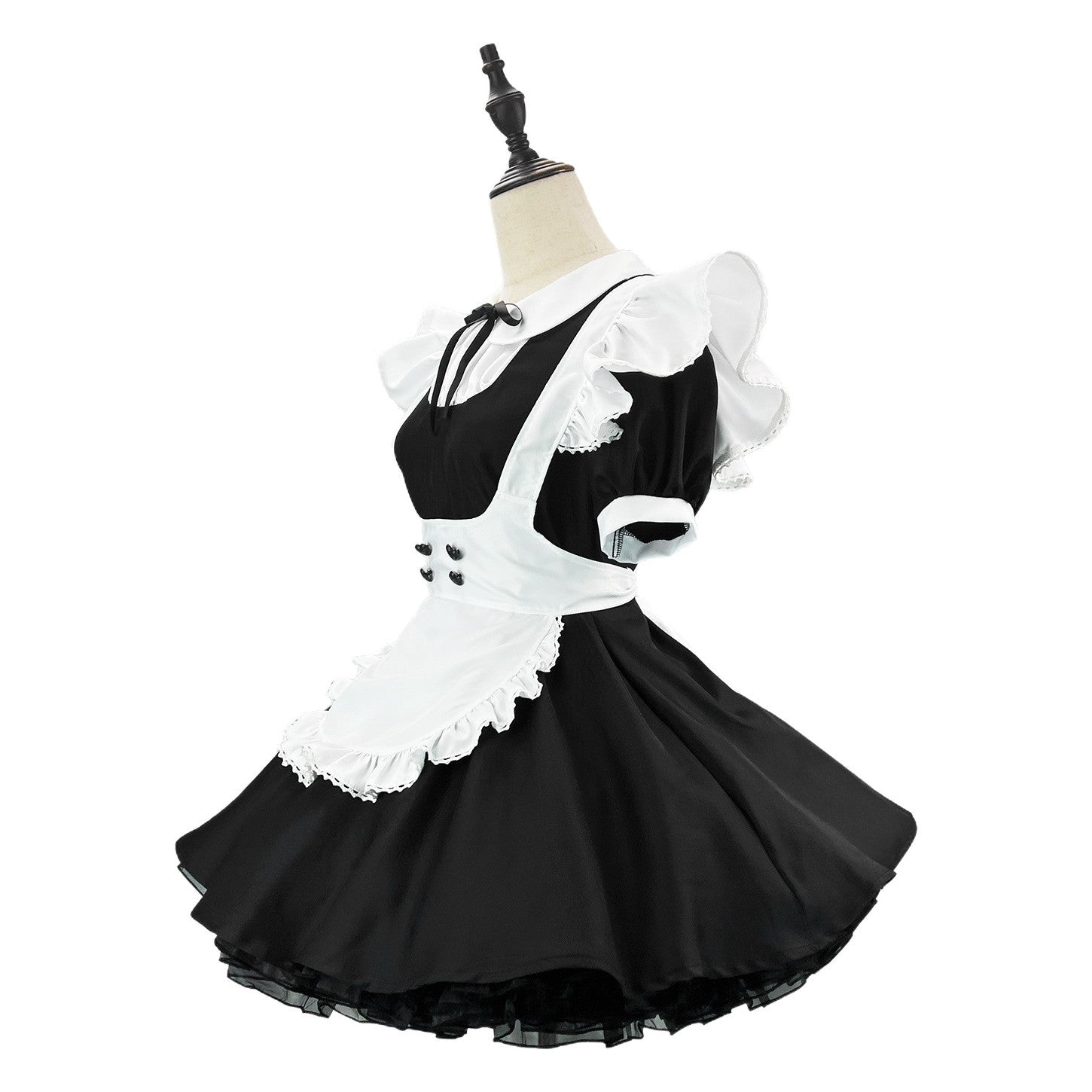 Cute Girl Lolita Dress Short Maid Outfit Apron Cosplay Costume