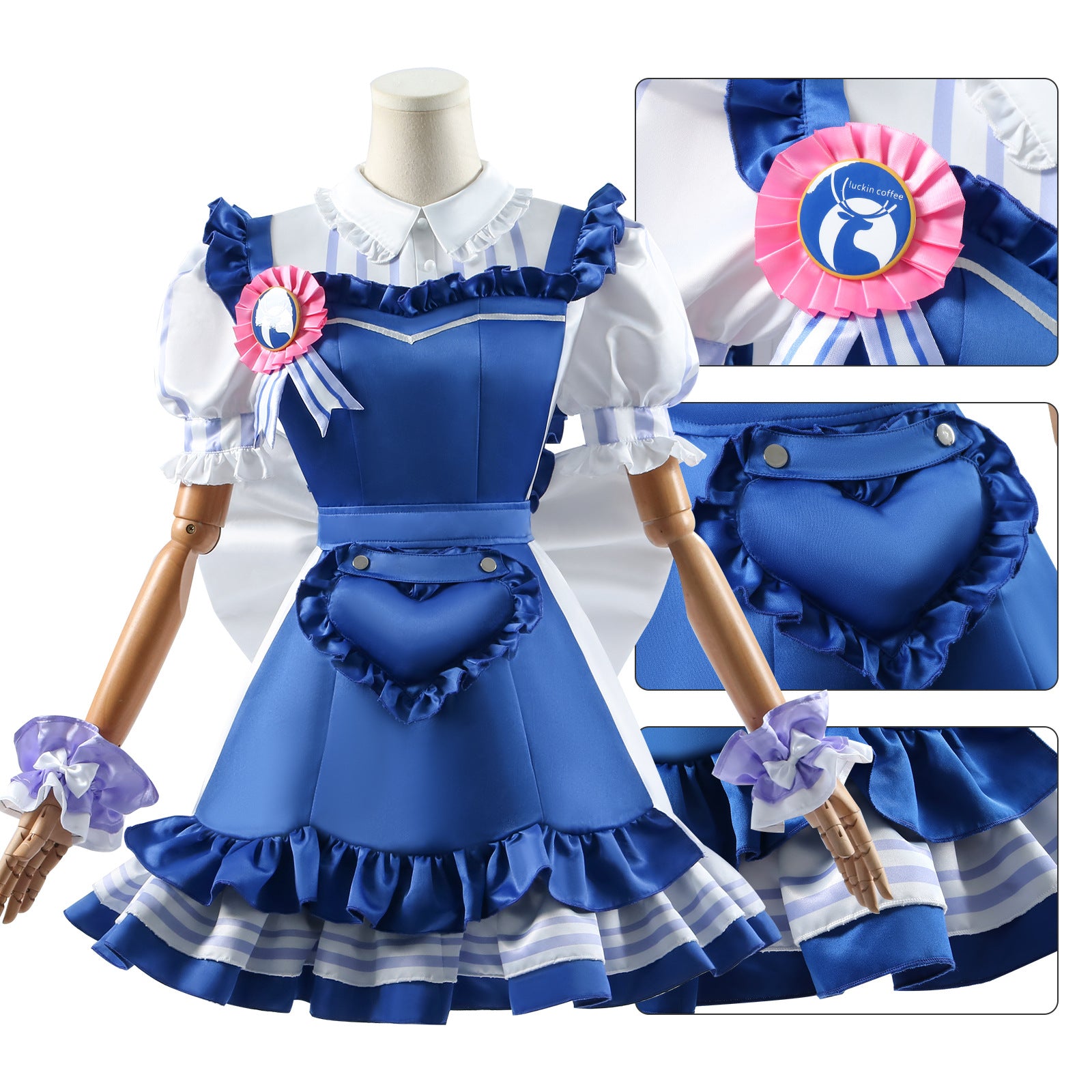 Game Genshin Impact Sigewinne X Luckin Coffee Cosplay Costumes