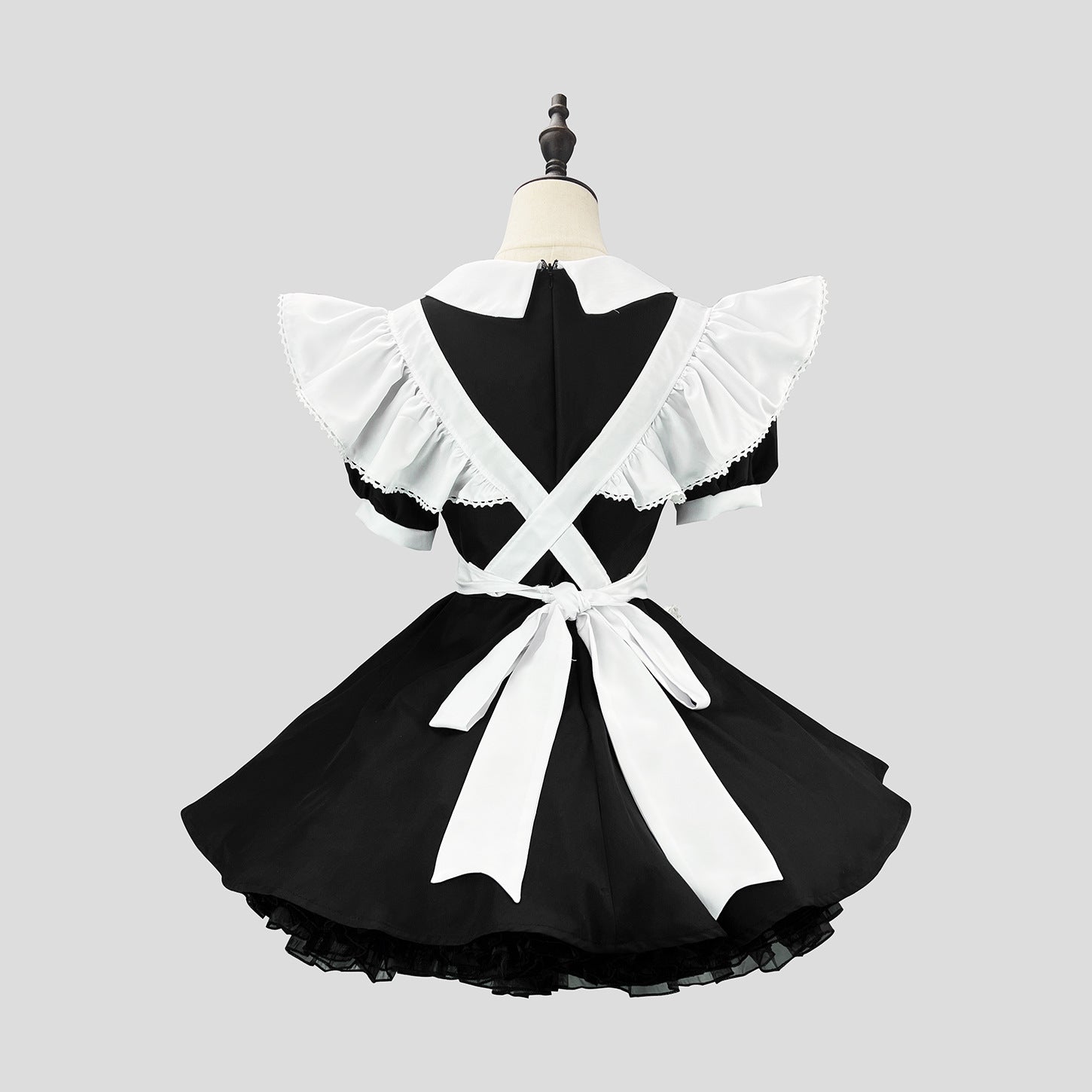 Cute Girl Lolita Dress Short Maid Outfit Apron Cosplay Costume