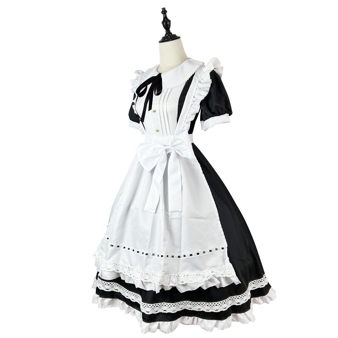 Traditional Short Sleeves Maid Outfit Dress Fancy Cosplay Costume