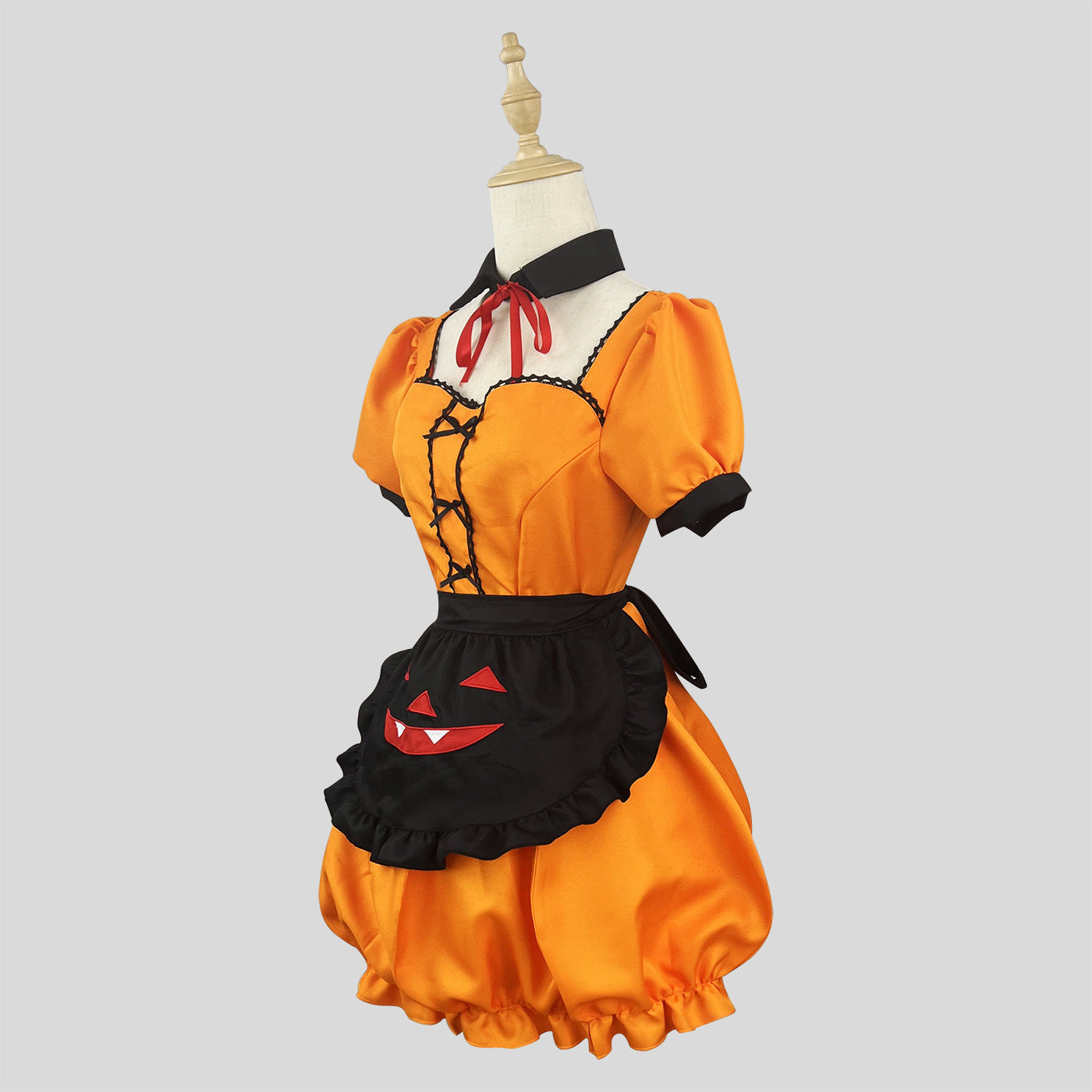 Halloween Pumpkin Plus Size Maid Outfit Dress Cosplay Costume