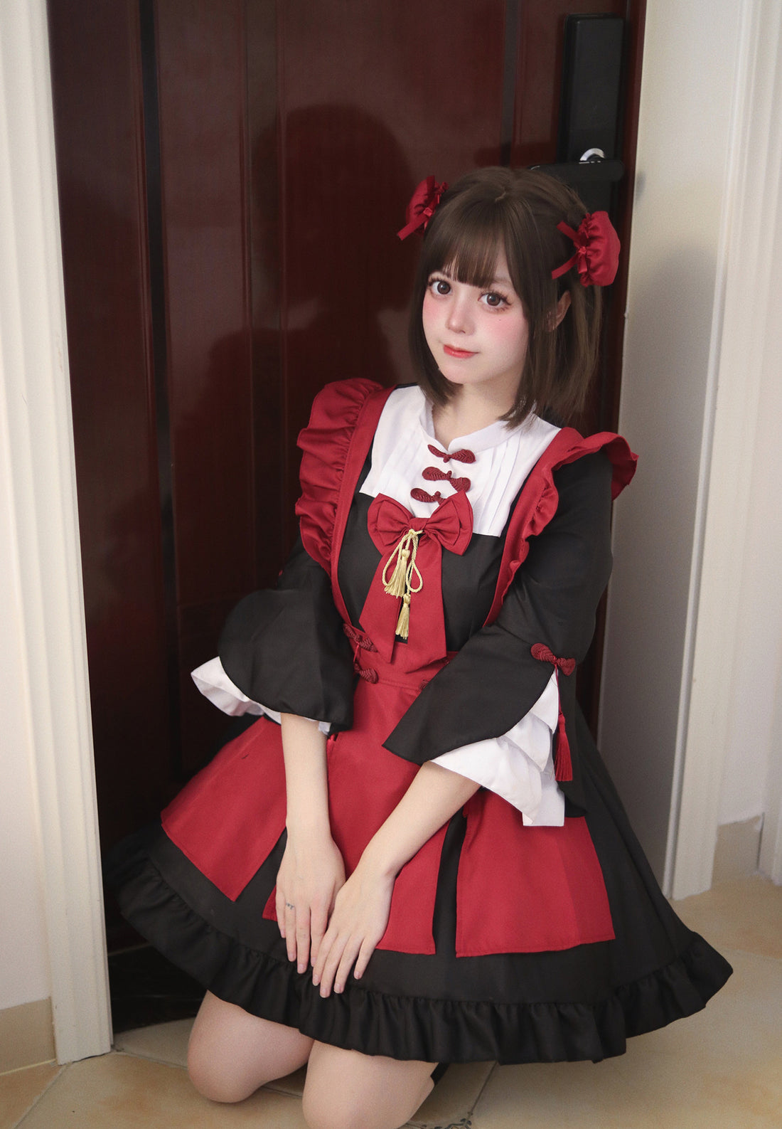 Chinese New Year Spring Festival Maid Outfit Plus Cosplay Costume
