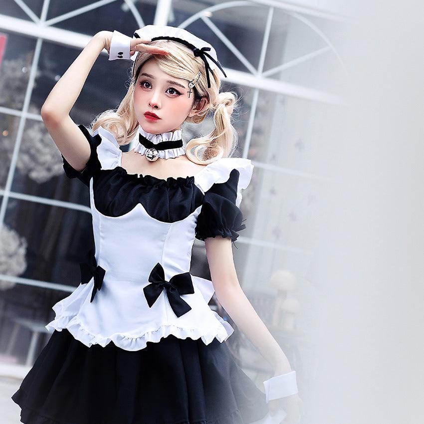 Miracle Nikki Black White Maid Outfit Dress Game Cosplay Costume