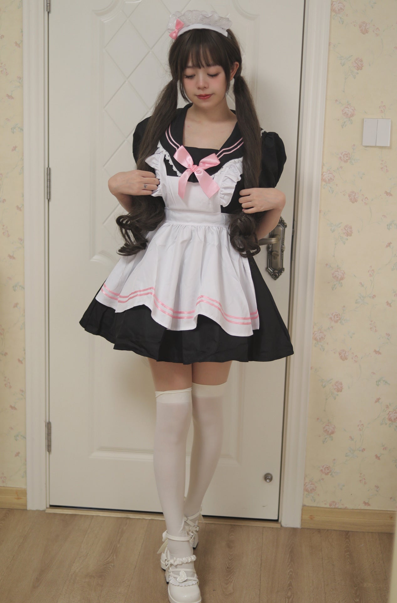 High School JK Uniform Sailor Collar Maid Outfit Cosplay Costume
