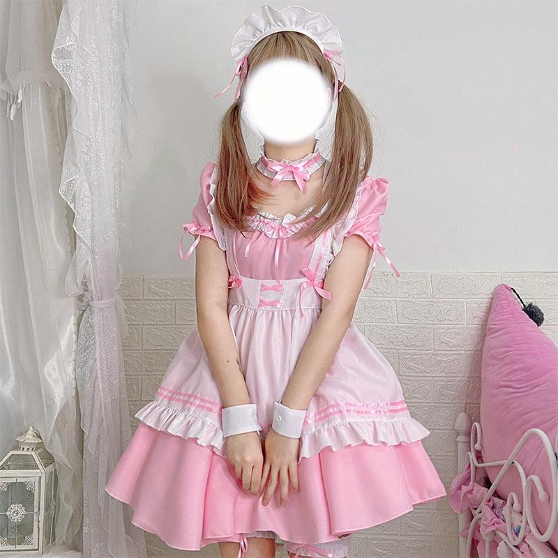 Miracle Nikki Pink Maid Outfit Fancy Dress Anime Cosplay Costume