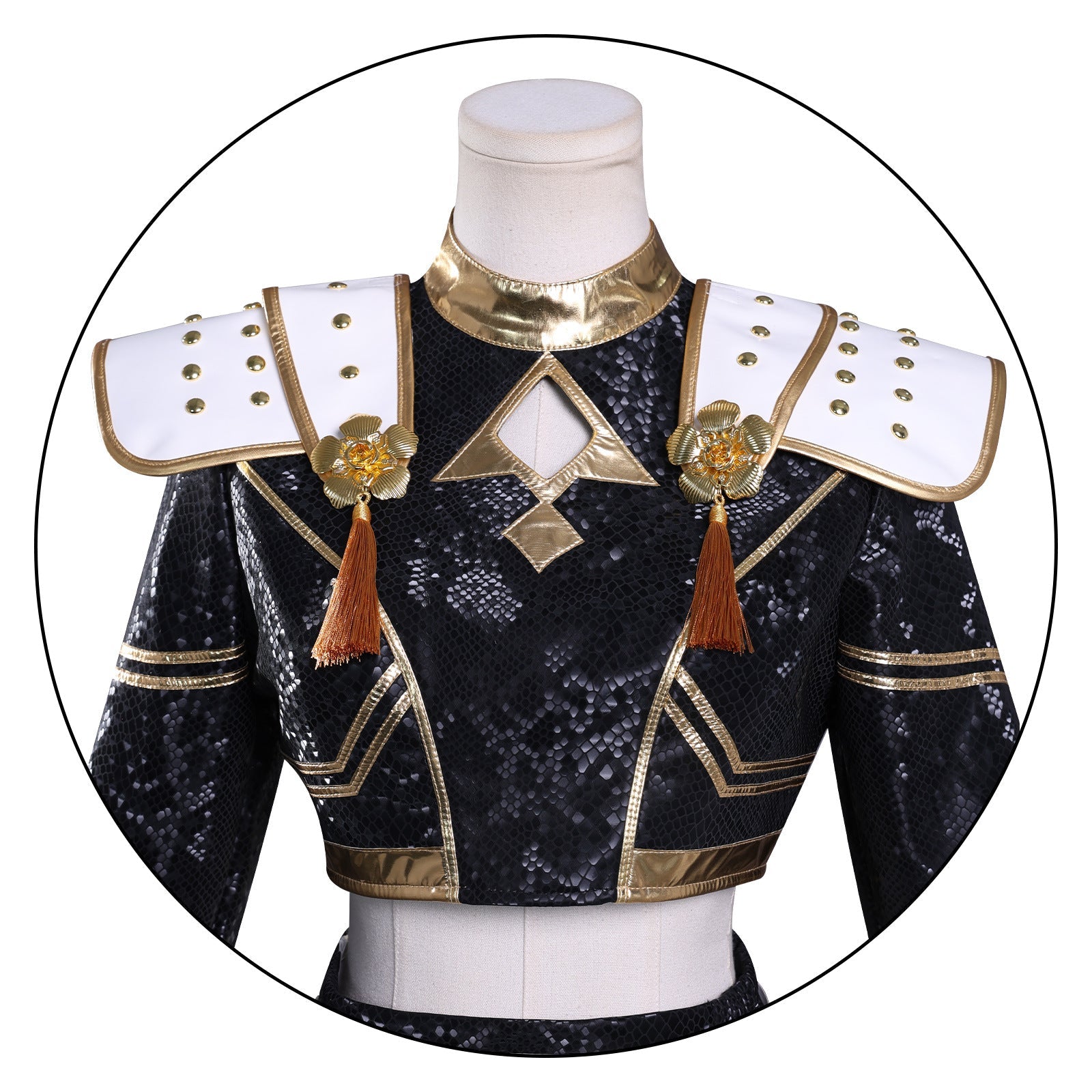 KPop Demon Hunters Zoey Black Gold Outfit Adult Kids Cosplay Costumes