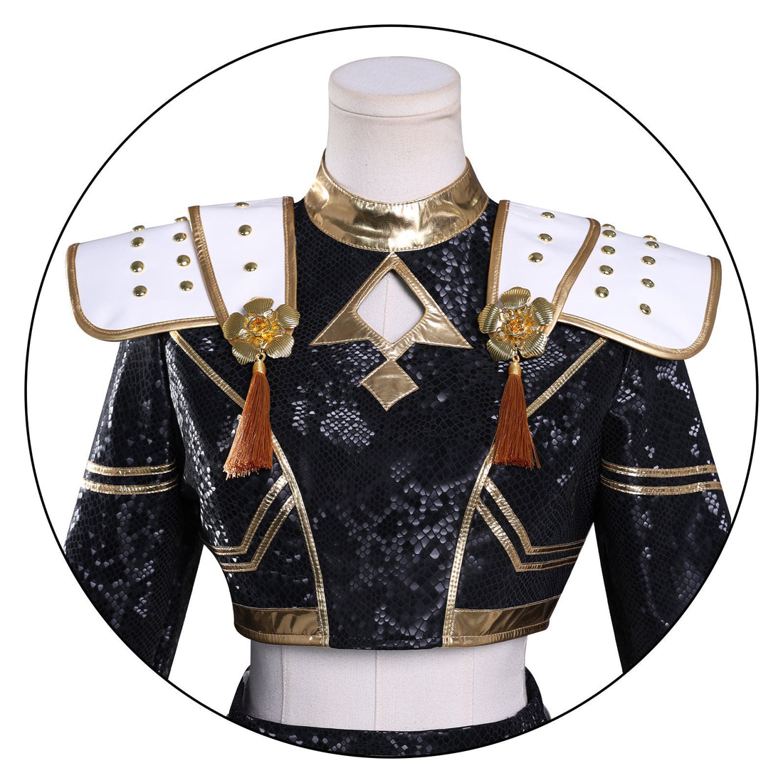 KPop Demon Hunters Zoey Black Gold Outfit Adult Kids Cosplay Costumes