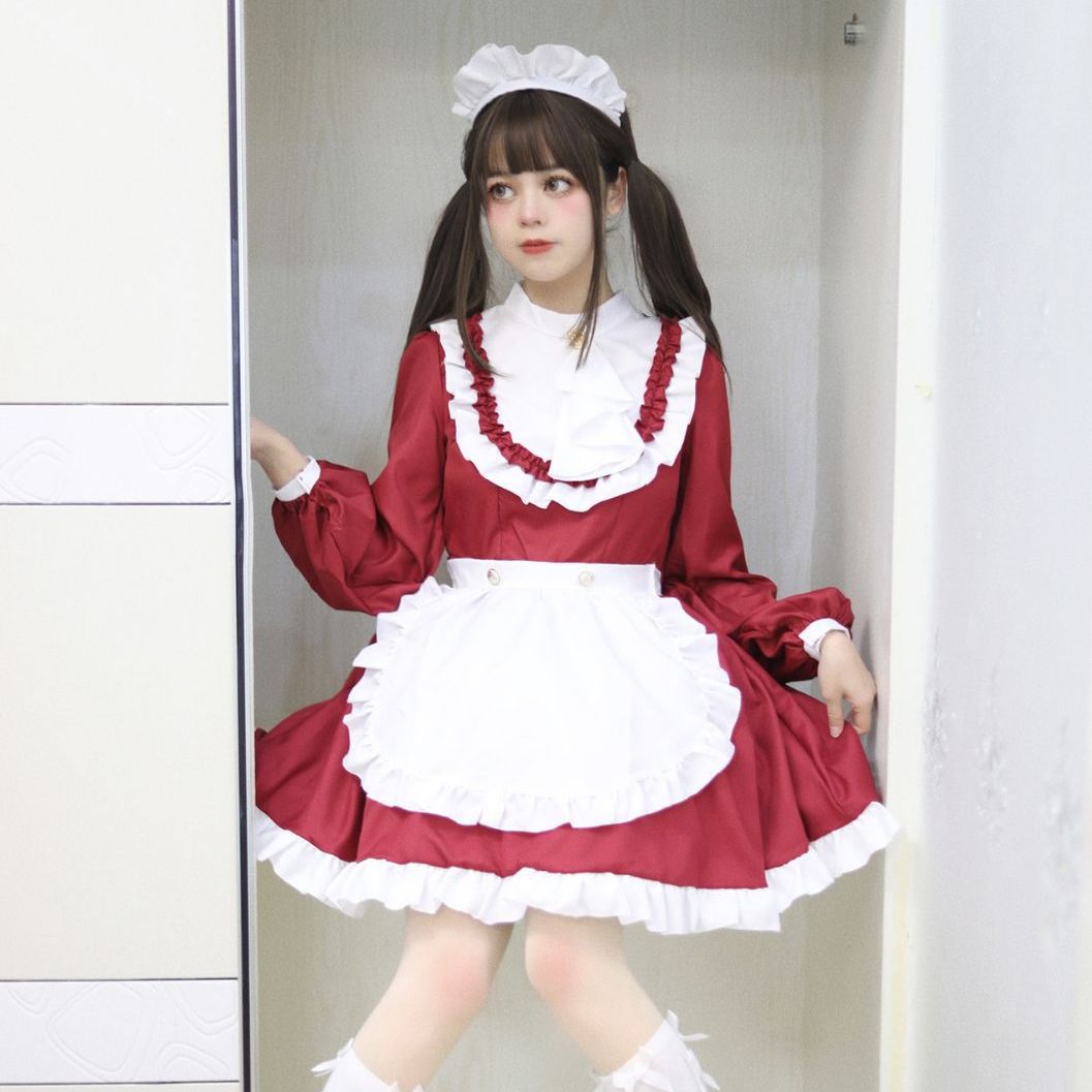Luxury British Long Sleeves Maid Outfit Plus Cosplay Costume