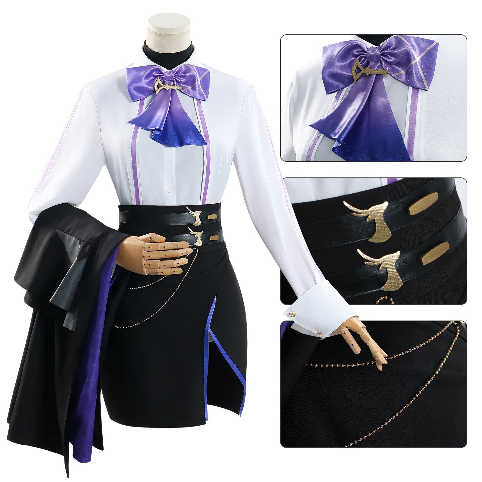 Game Genshin Impact Clorinde X Luckin Coffee Cosplay Costumes