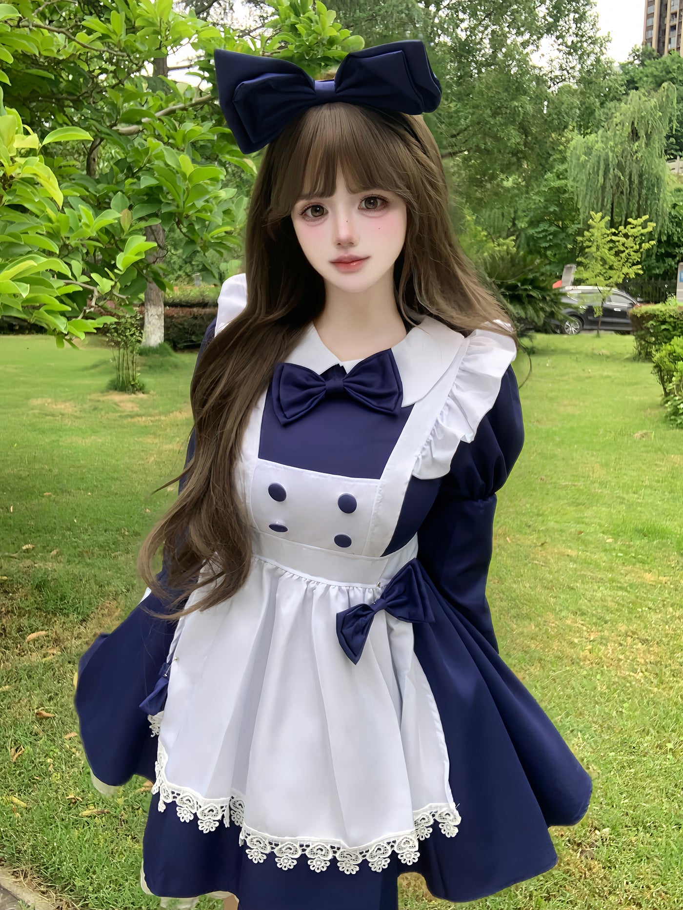 Alice Cafe Waitress Halloween Maid Outfit Plus Cosplay Costume