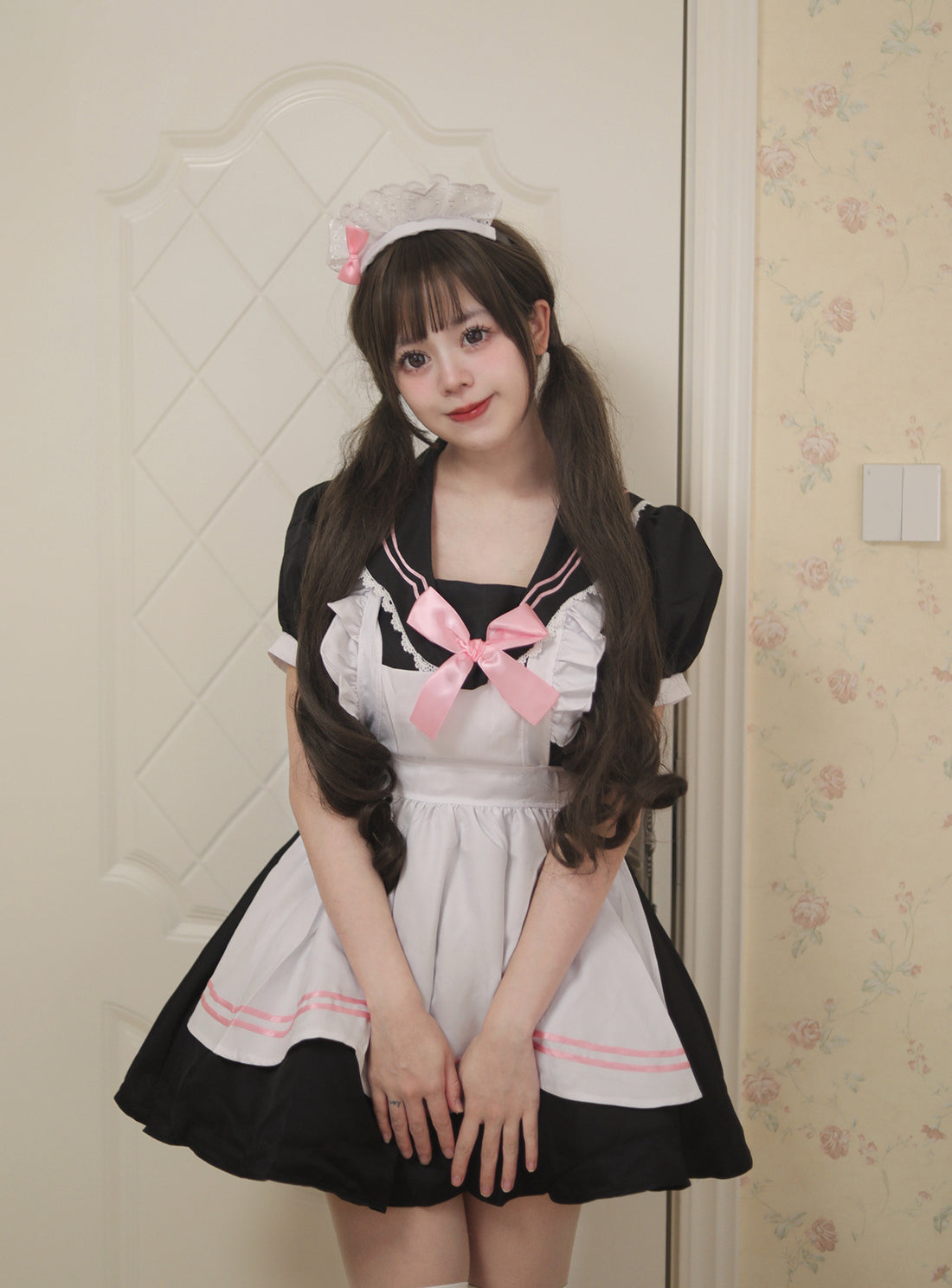 High School JK Uniform Sailor Collar Maid Outfit Cosplay Costume