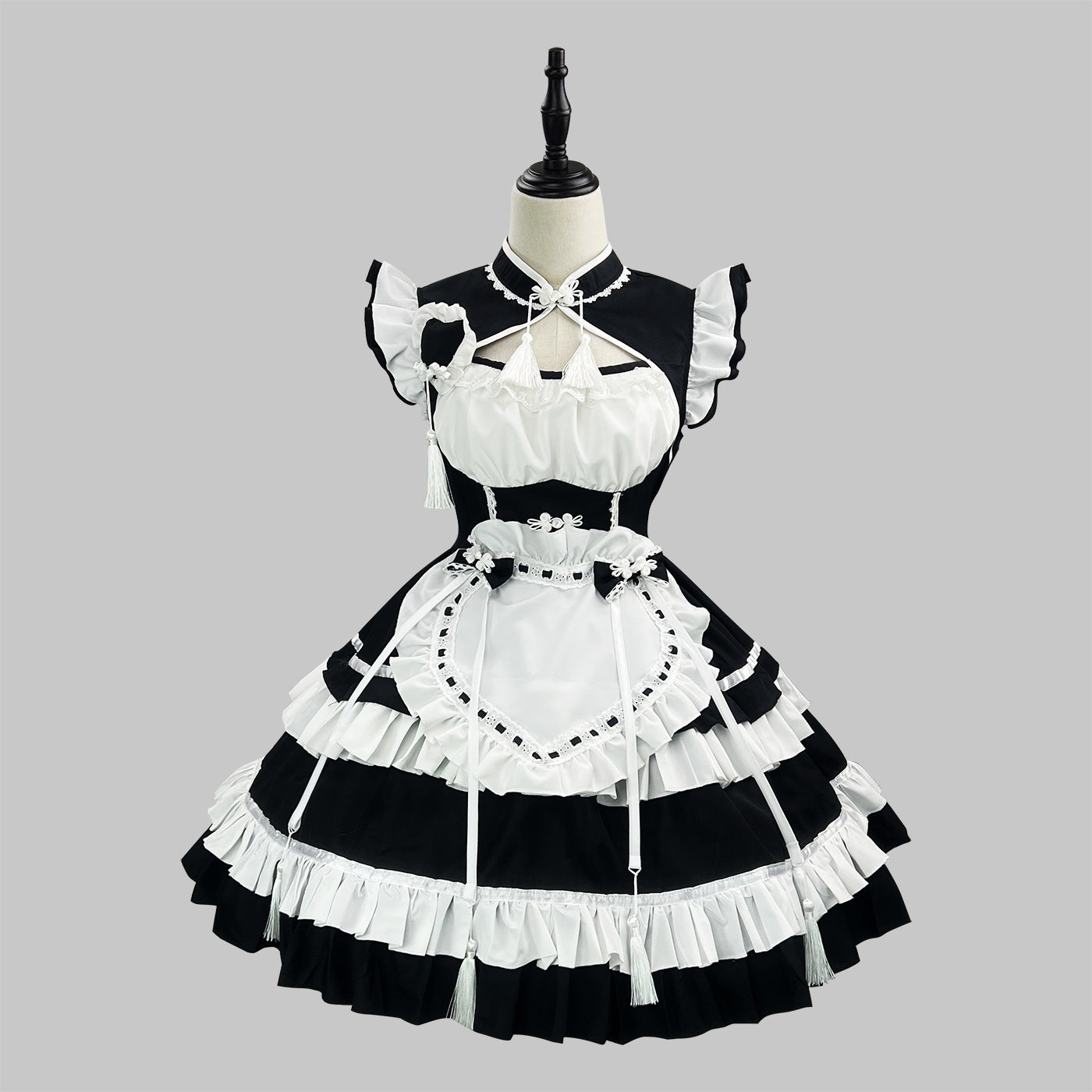 Chinese Cheongsam New Year Lolita Maid Outfit Cosplay Costume