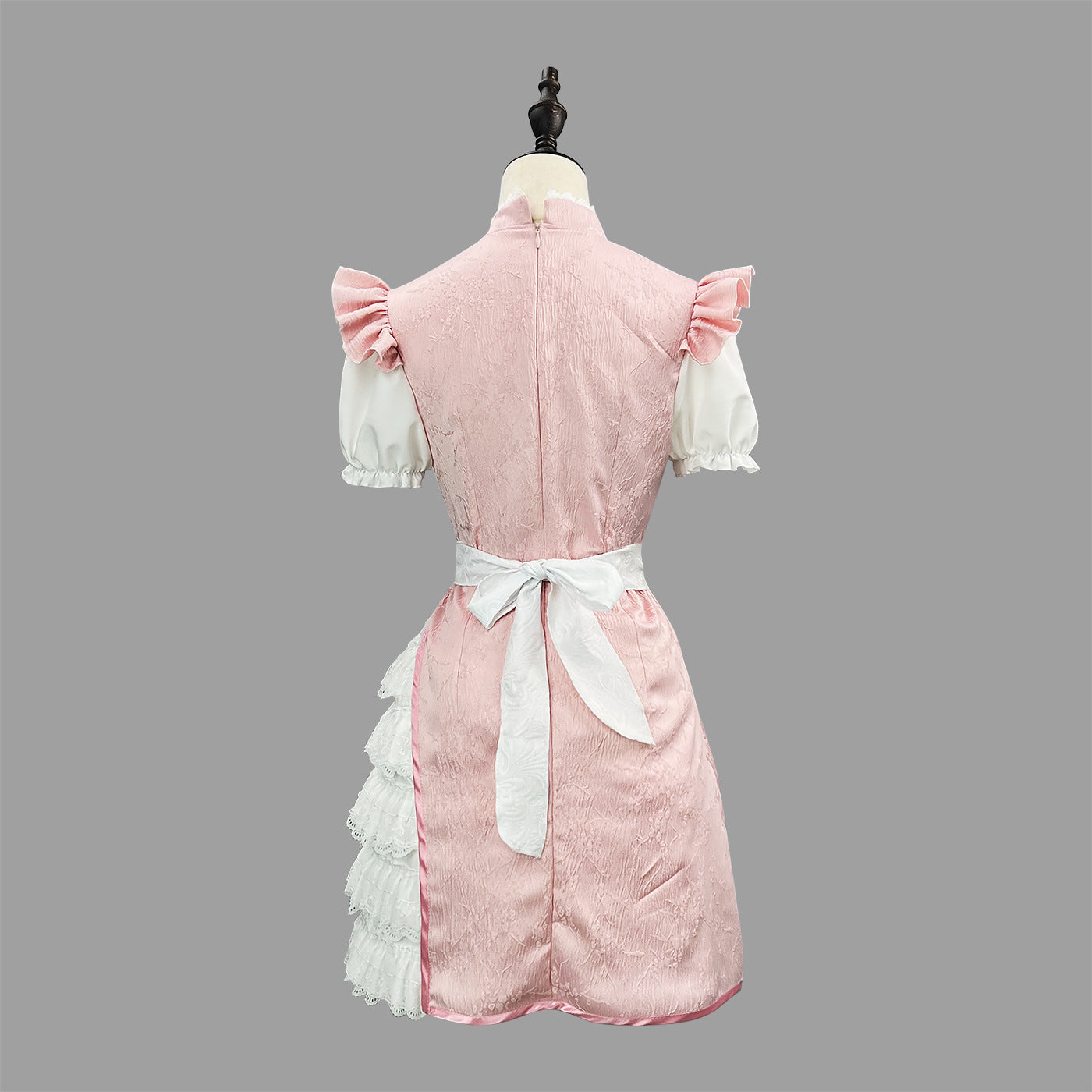 Pink Tight Bubble Dress Maid Outfit Plus Size Cosplay Costume