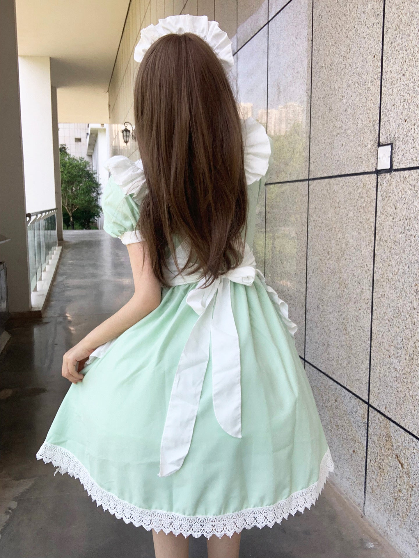 Queen Crown British Maid Outfit Long Dress Plus Cosplay Costume