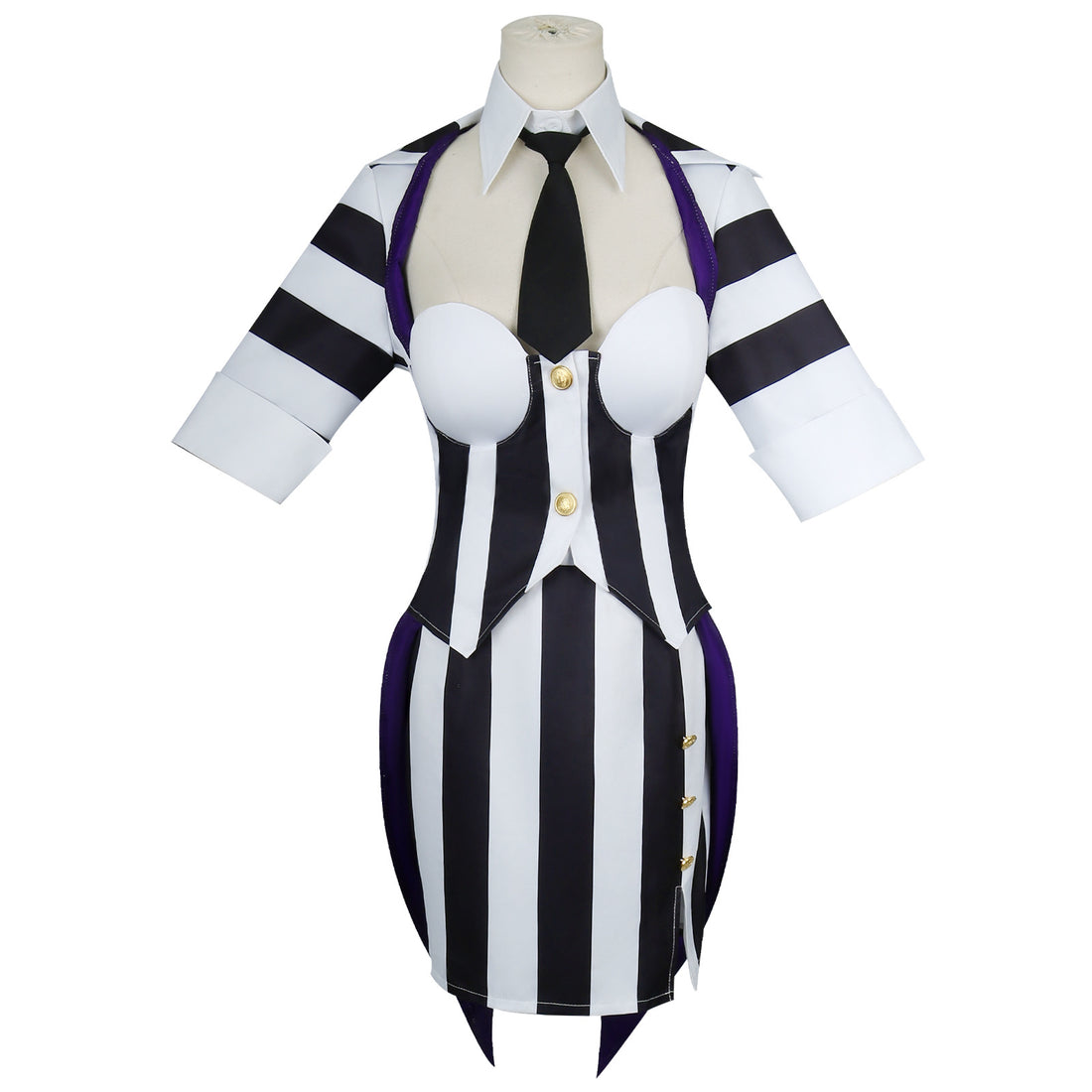Beetle Juice Michael Keaton Stripe Suit Women Cosplay Costumes
