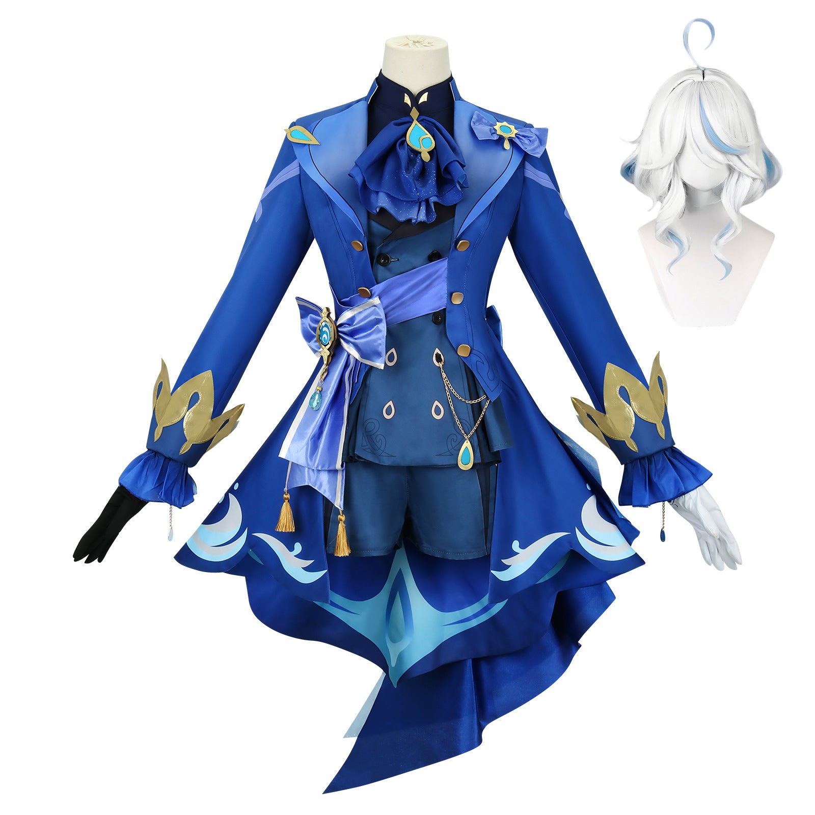 Genshin Impact Focalors Furina de Fontaine Black Cosplay Costumes