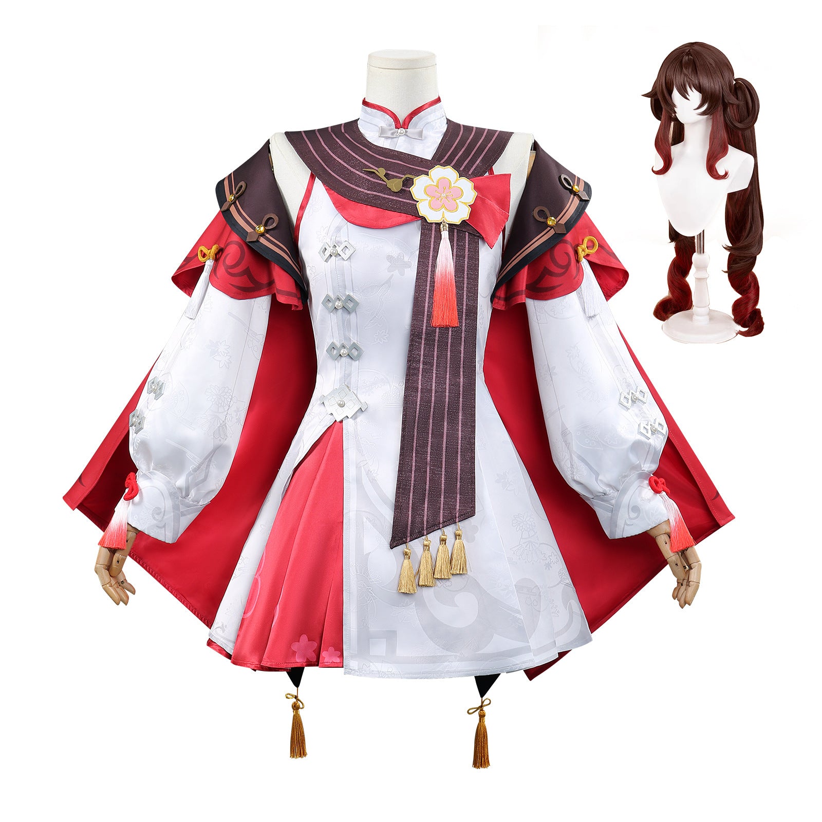 Genshin Impact Lantern Rite Hu Tao Crimson Snow Cosplay Costumes