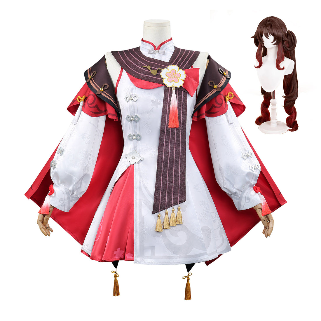 Genshin Impact Lantern Rite Hu Tao Crimson Snow Cosplay Costumes