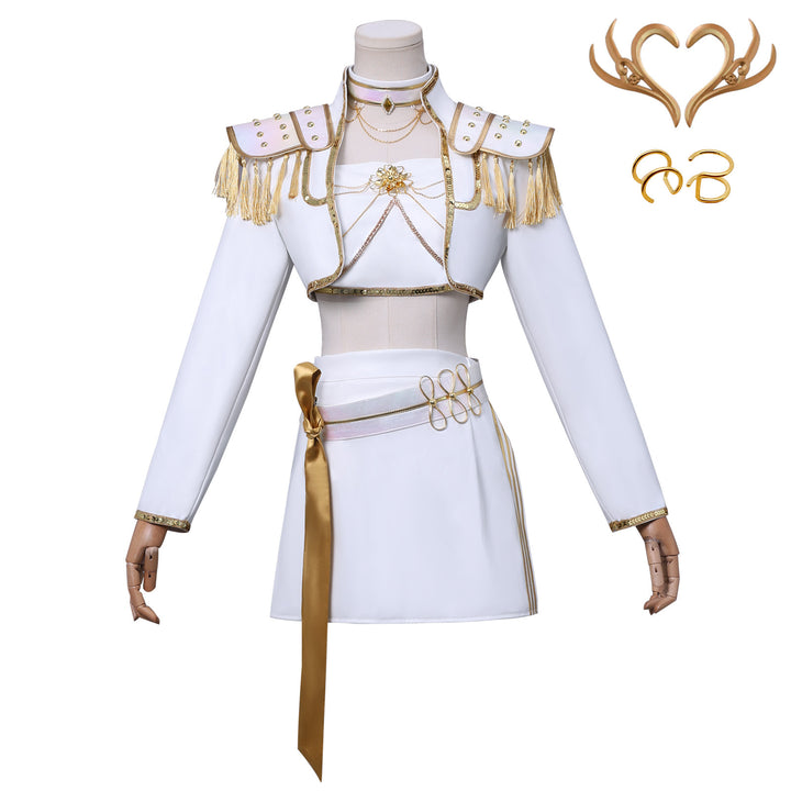 KPop Demon Hunters Mira White Outfit Adult Kids Cosplay Costumes