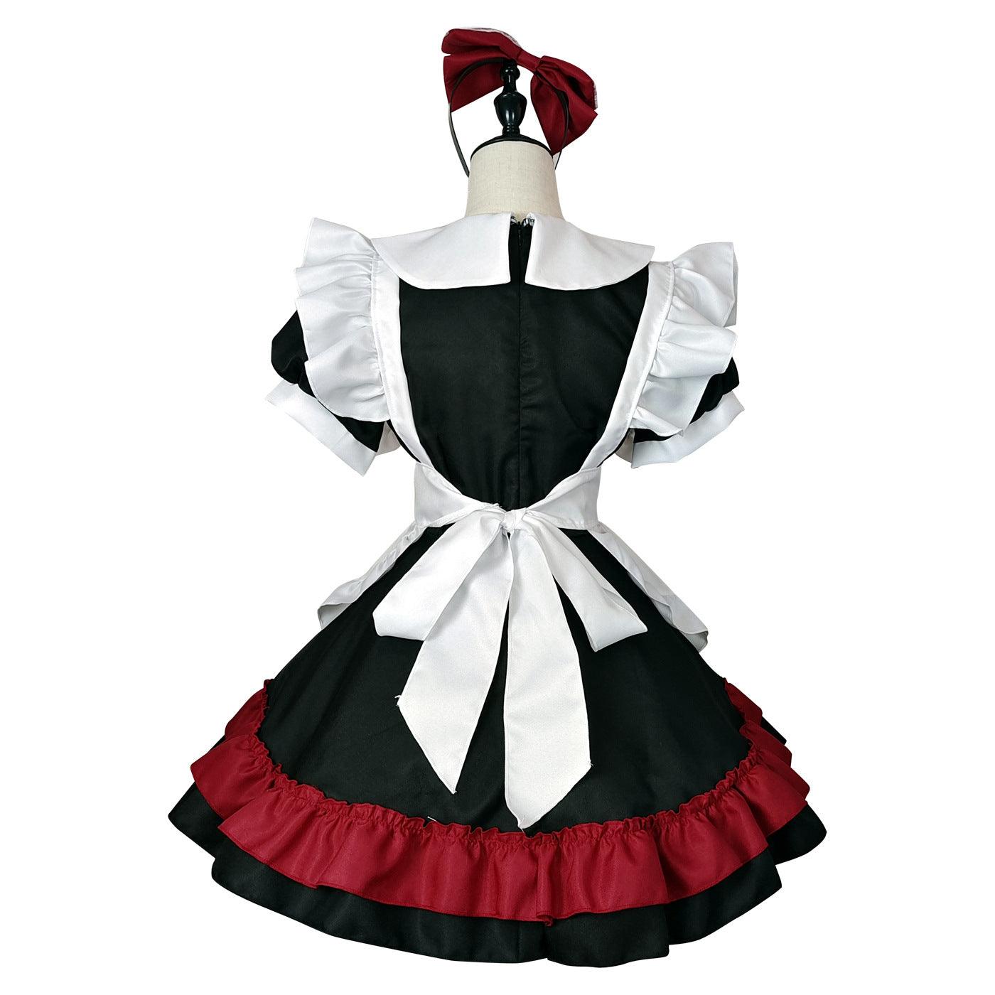 Halloween Vampire Devil Red Maid Outfit Dress Fancy Cosplay Costume