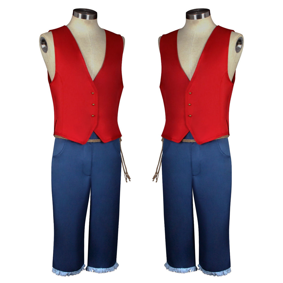 Anime Navigation Film Monkey D. Luffy Red Vest Cosplay Costumes