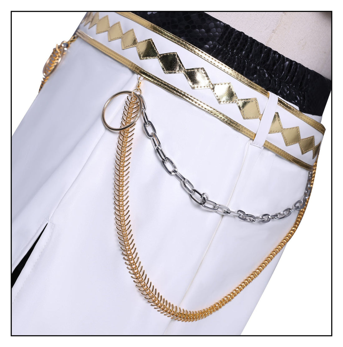 KPop Demon Hunters Zoey Black Gold Outfit Adult Kids Cosplay Costumes