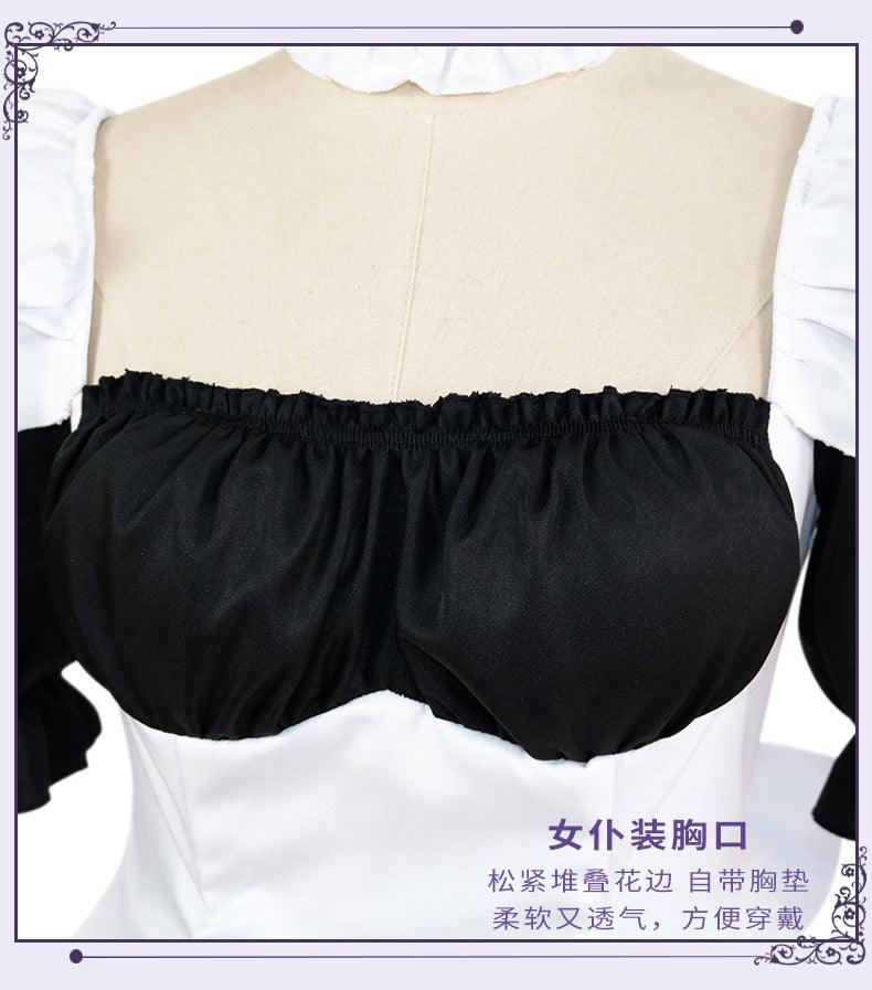 Miracle Nikki Black White Maid Outfit Dress Game Cosplay Costume