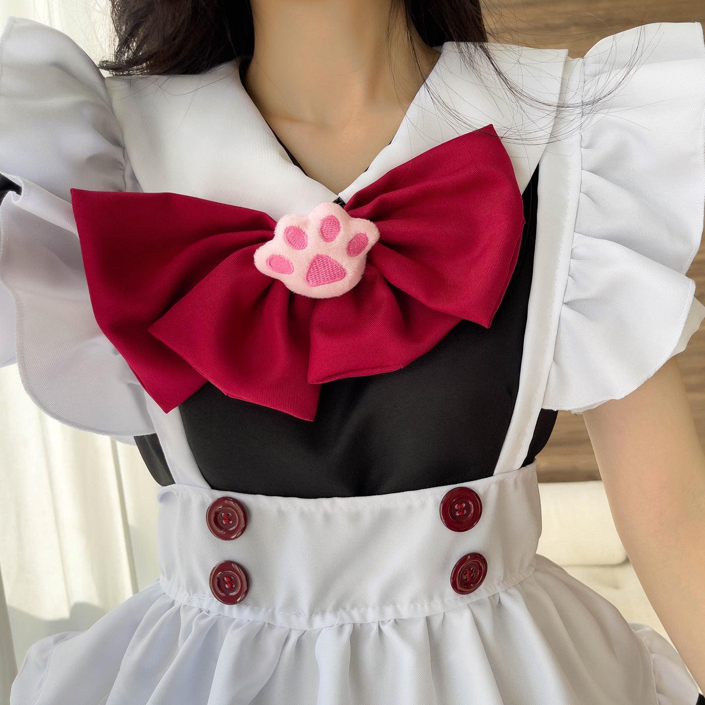Halloween Vampire Devil Red Maid Outfit Dress Fancy Cosplay Costume